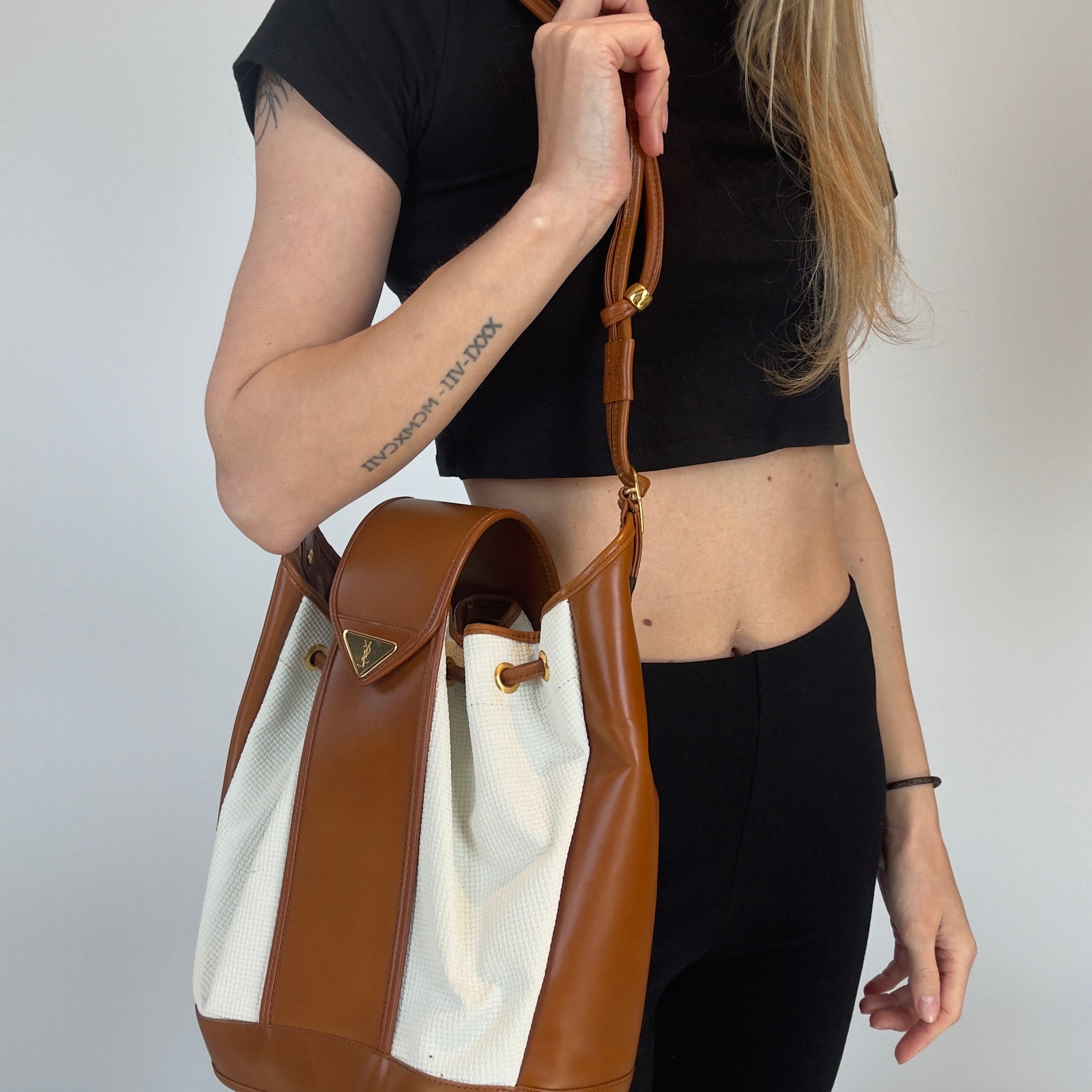 Vintage Yves Saint Laurent Bucket Bag With Pouch - Queen May