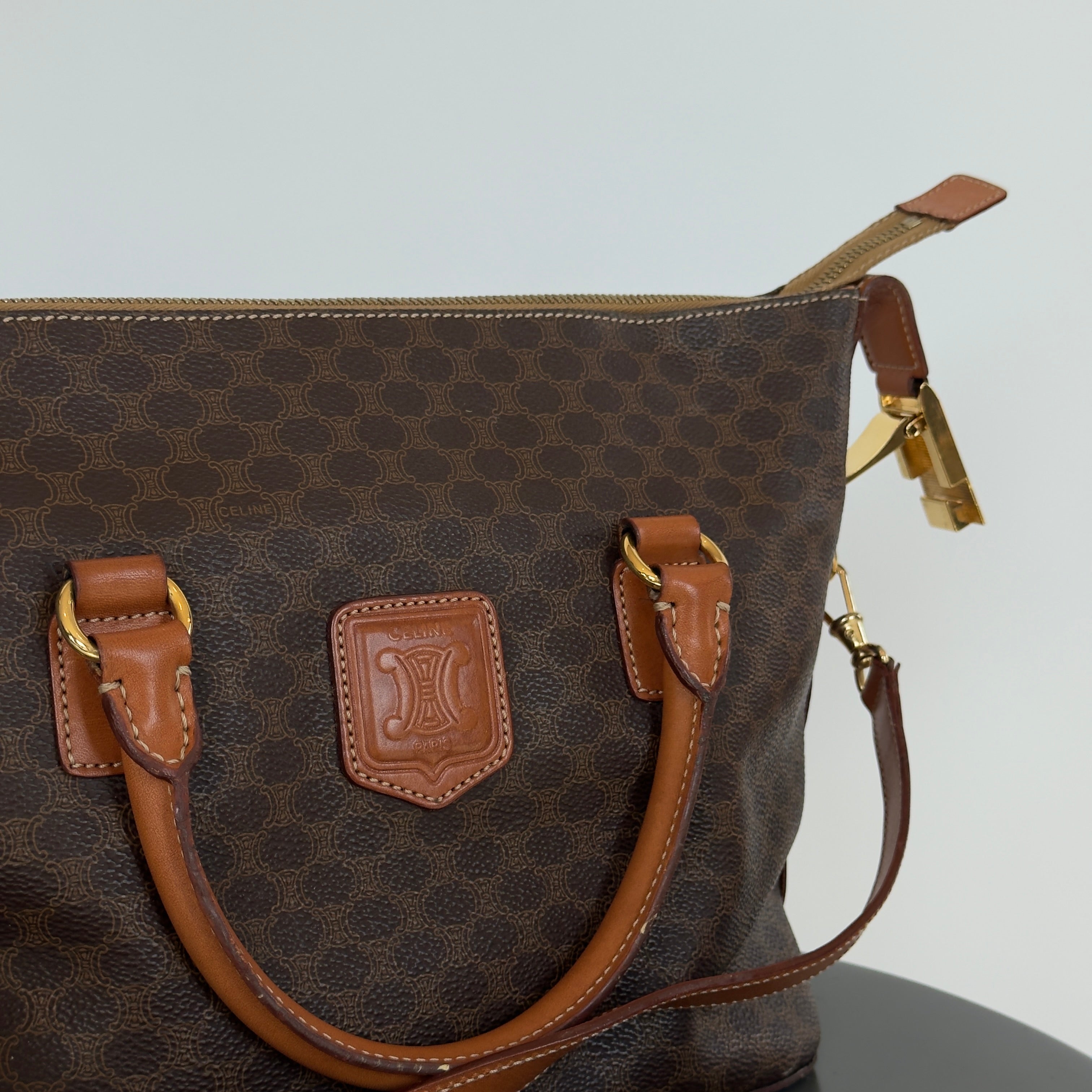 Vintage Celine Macadam Top Handle Strap Bag - Queen May