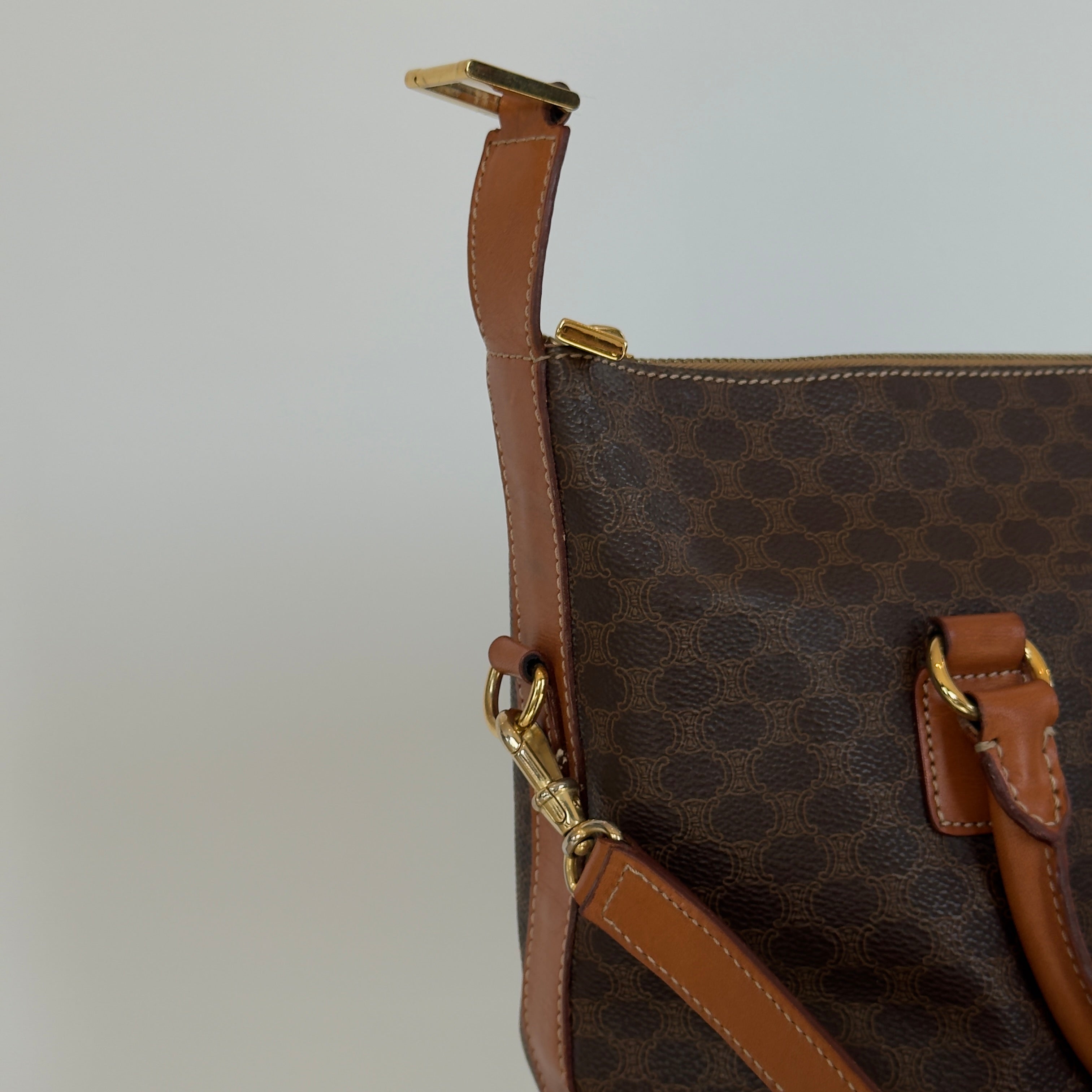 Vintage Celine Macadam Top Handle Strap Bag - Queen May