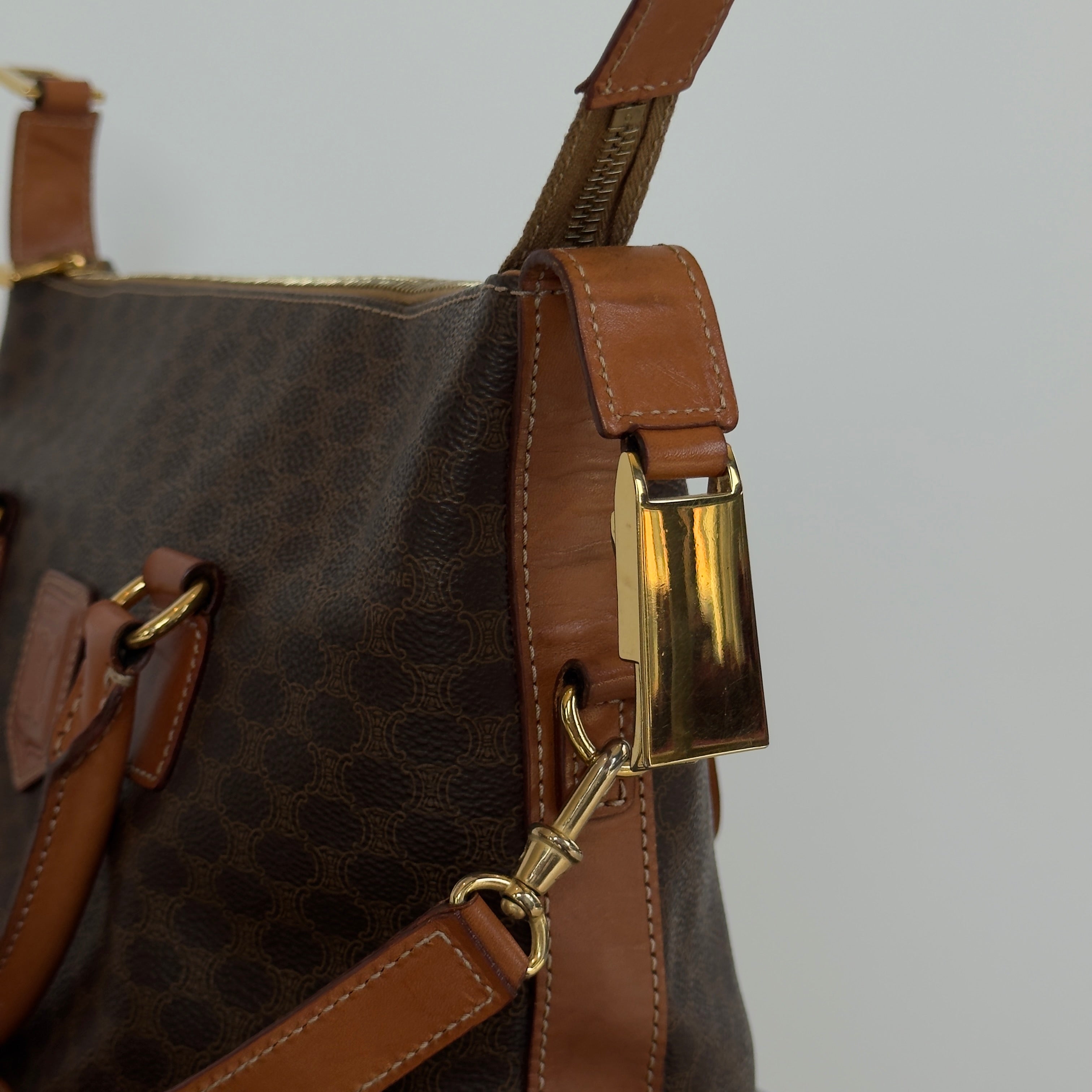 Vintage Celine Macadam Top Handle Strap Bag - Queen May