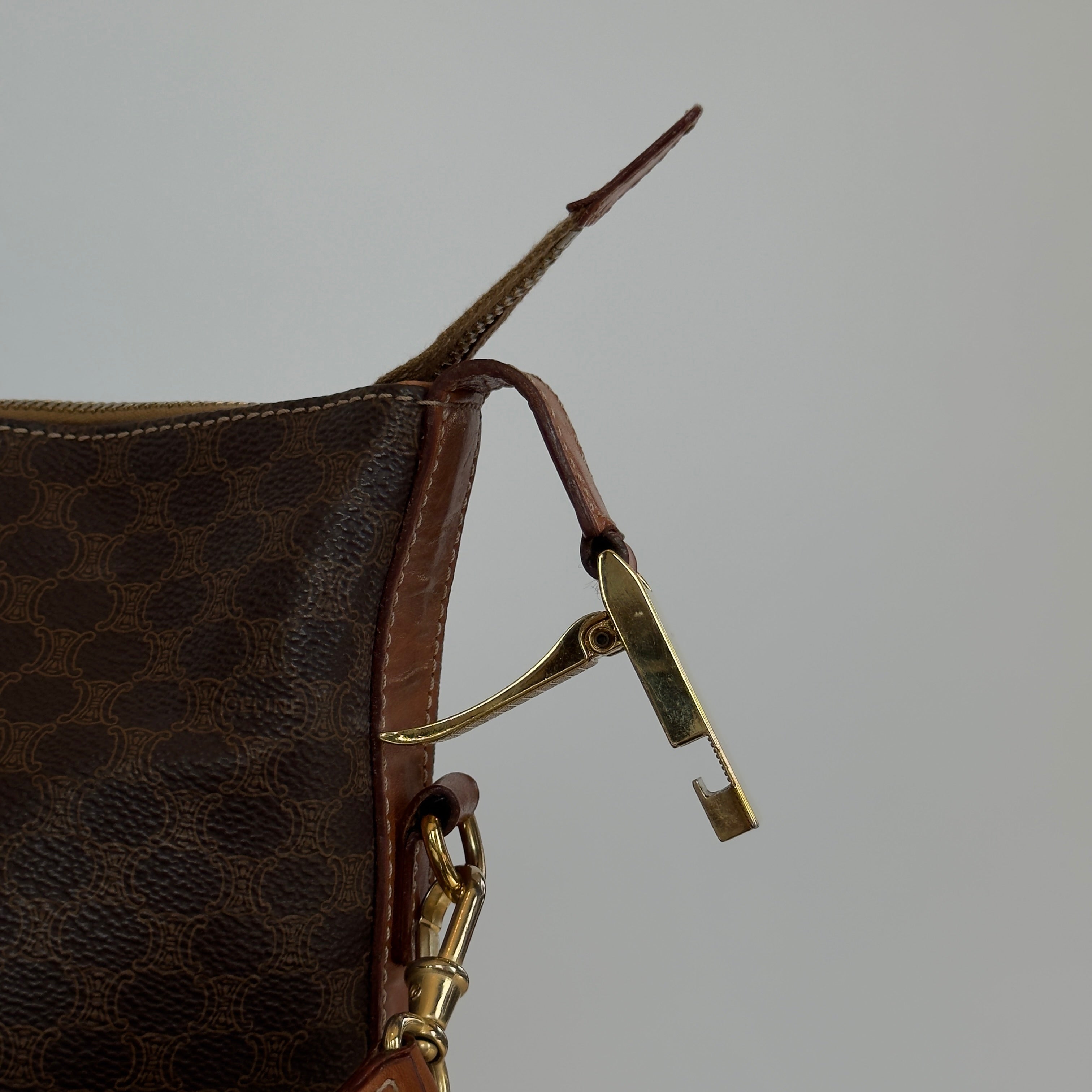 Vintage Celine Macadam Top Handle Strap Bag - Queen May