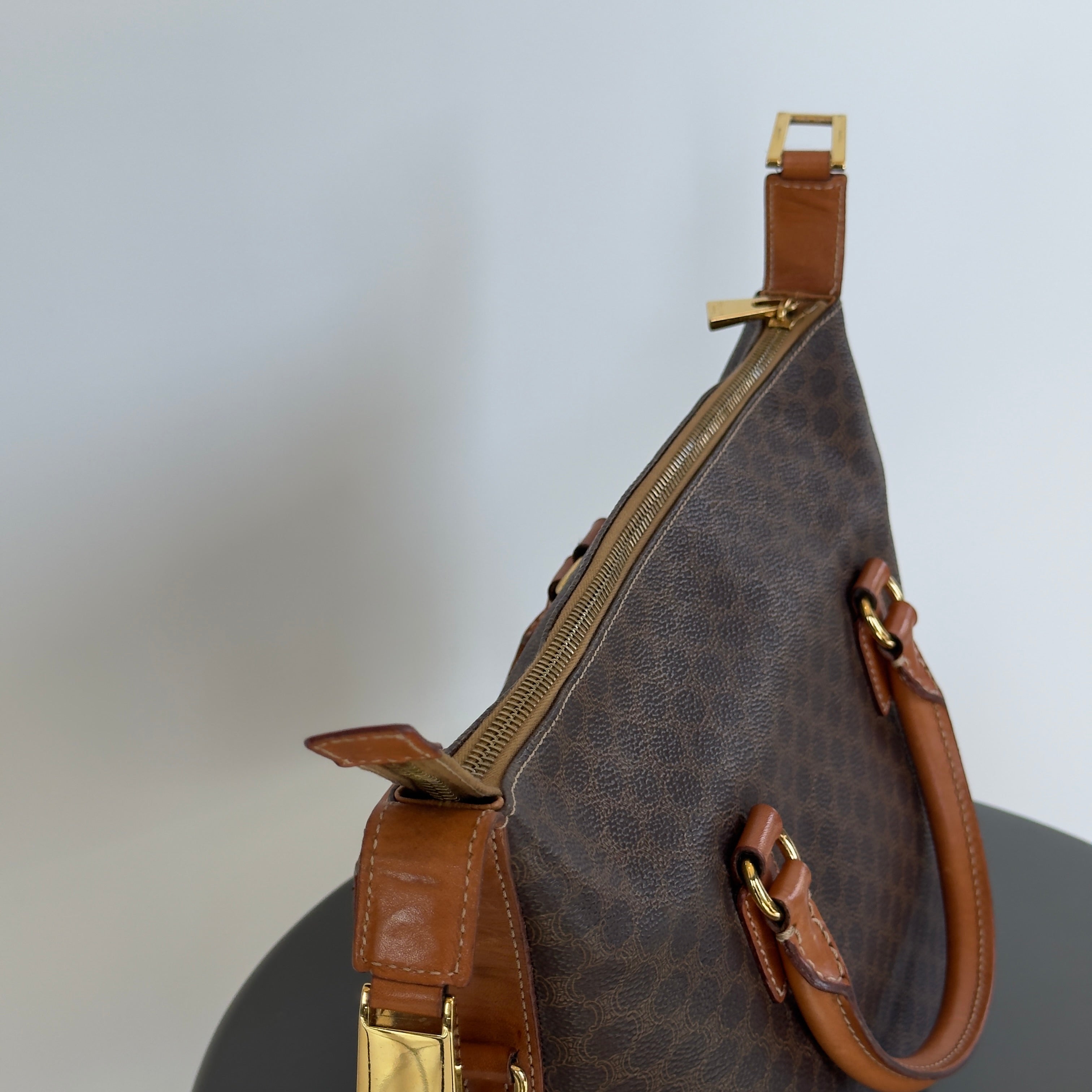 Vintage Celine Macadam Top Handle Strap Bag - Queen May