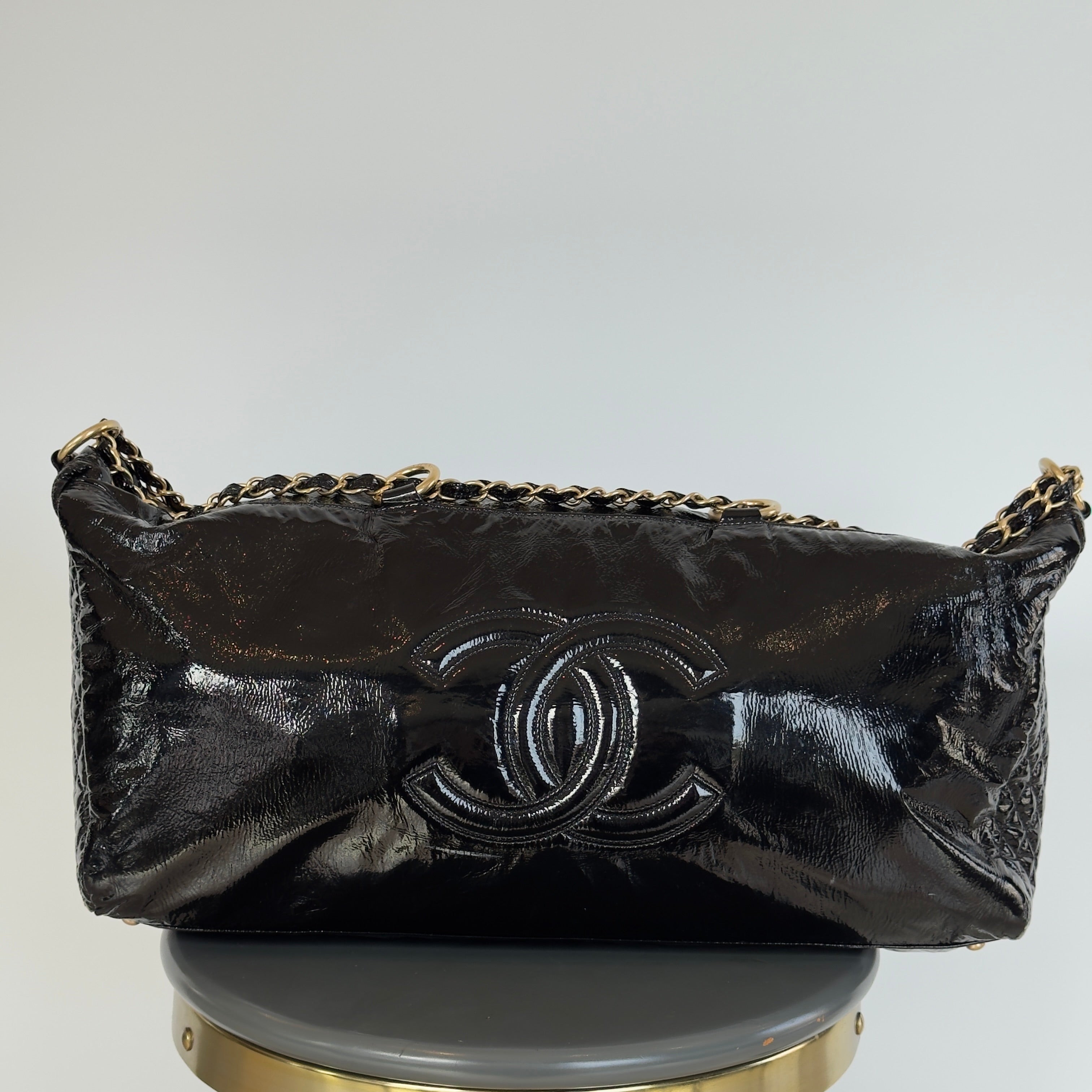 Chanel Patent Rock and Chain Bowler Bag - Queen May