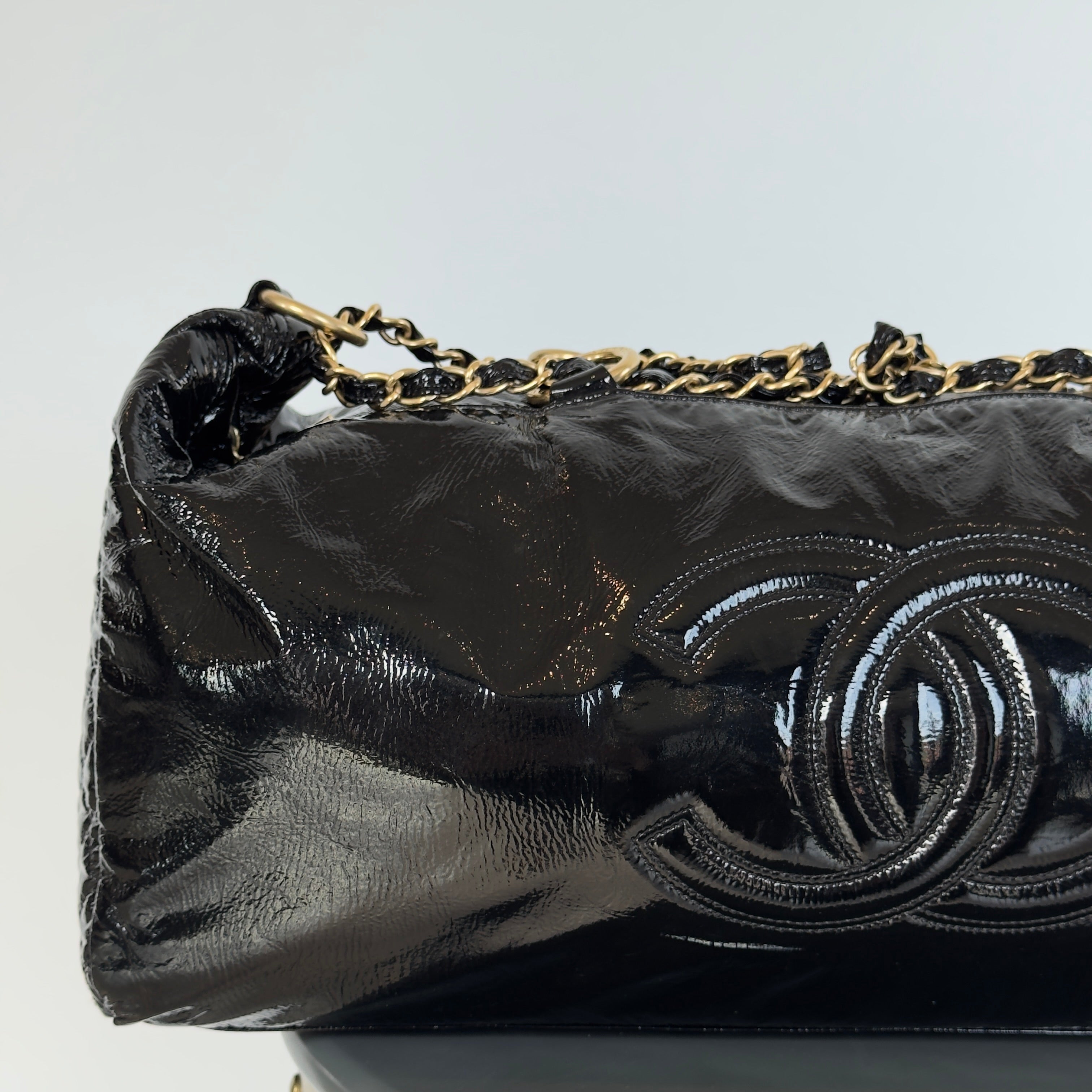 Chanel Patent Rock and Chain Bowler Bag - Queen May