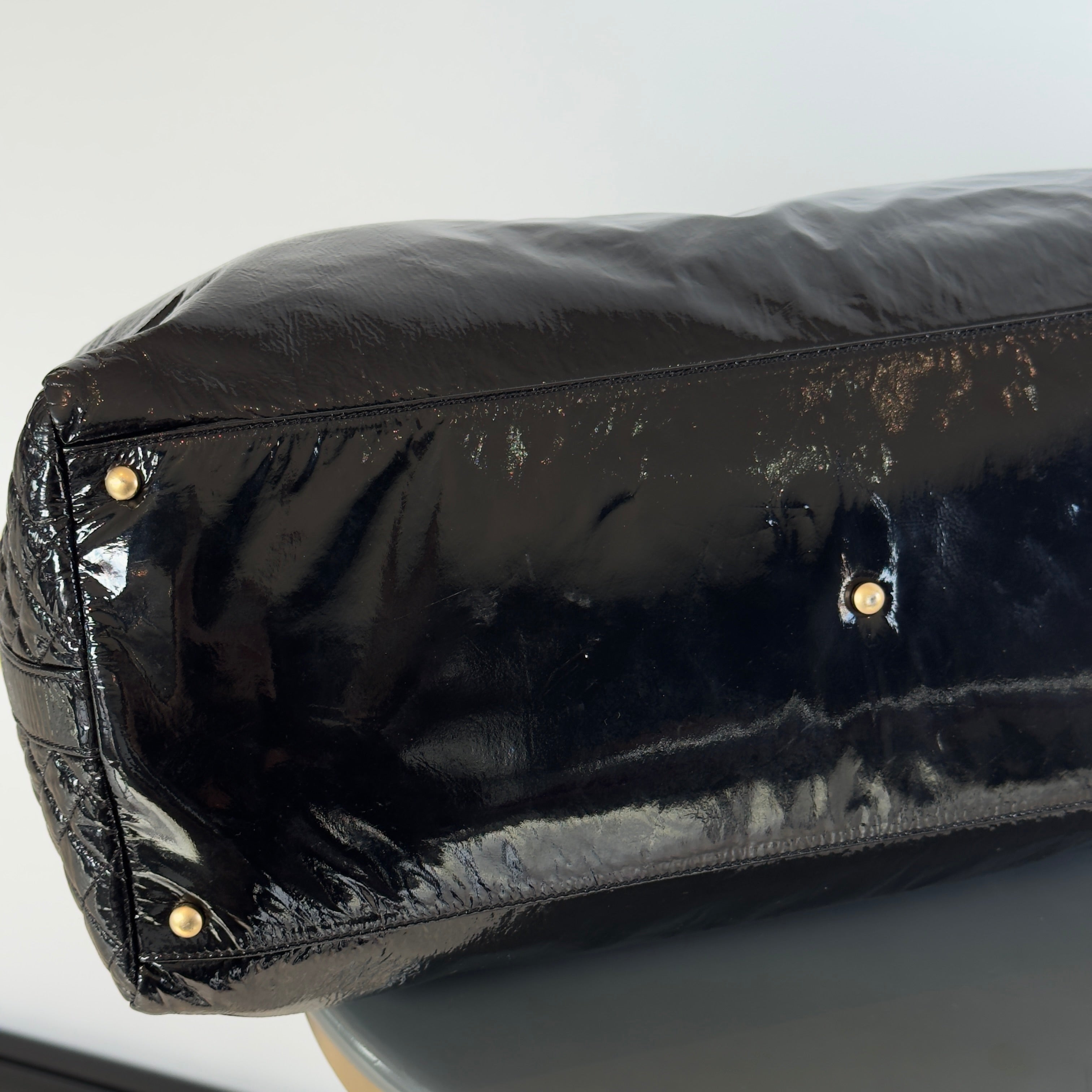 Chanel Patent Rock and Chain Bowler Bag - Queen May