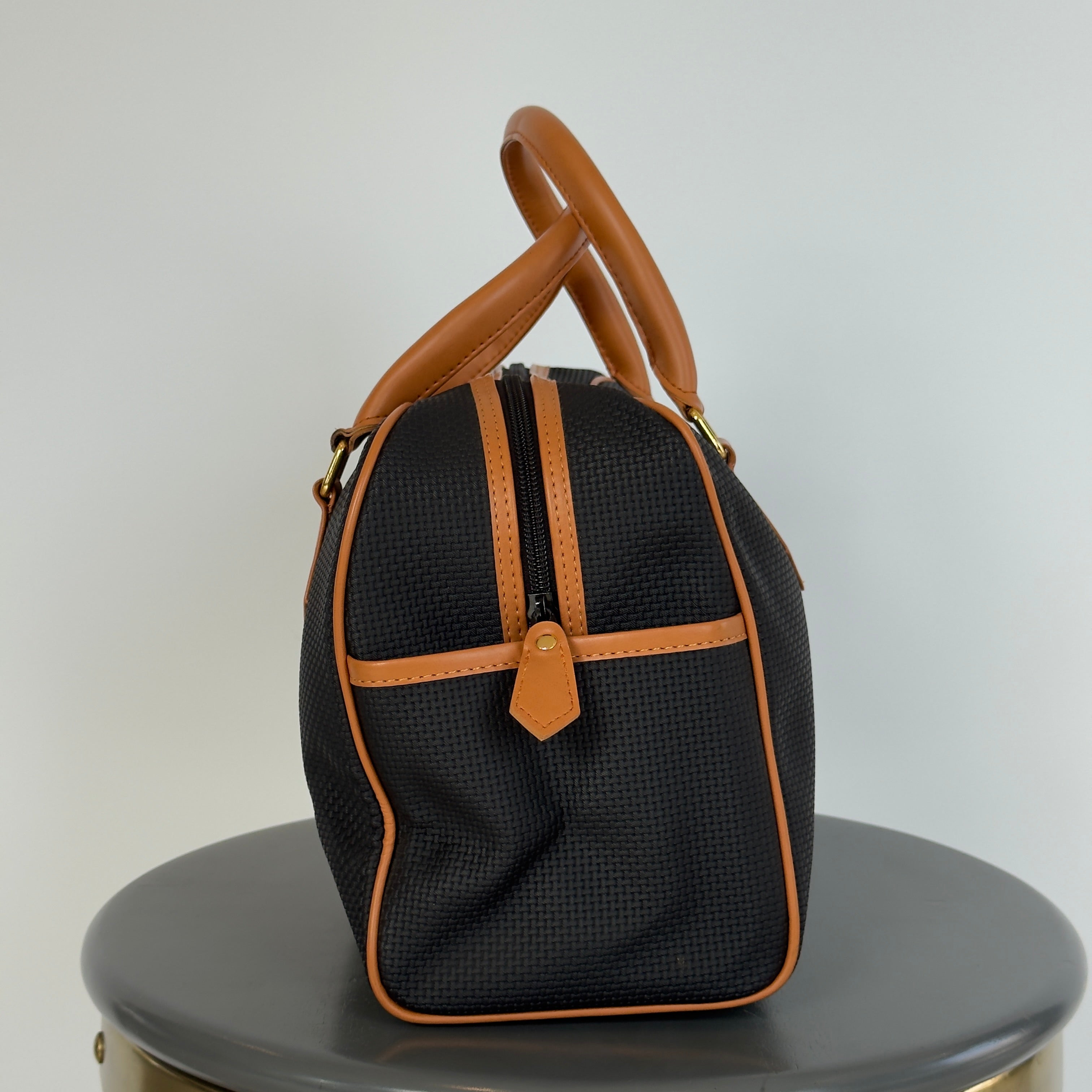 Vintage Yves Saint Laurent Top Handle Bag & Pouch Navy - Queen May