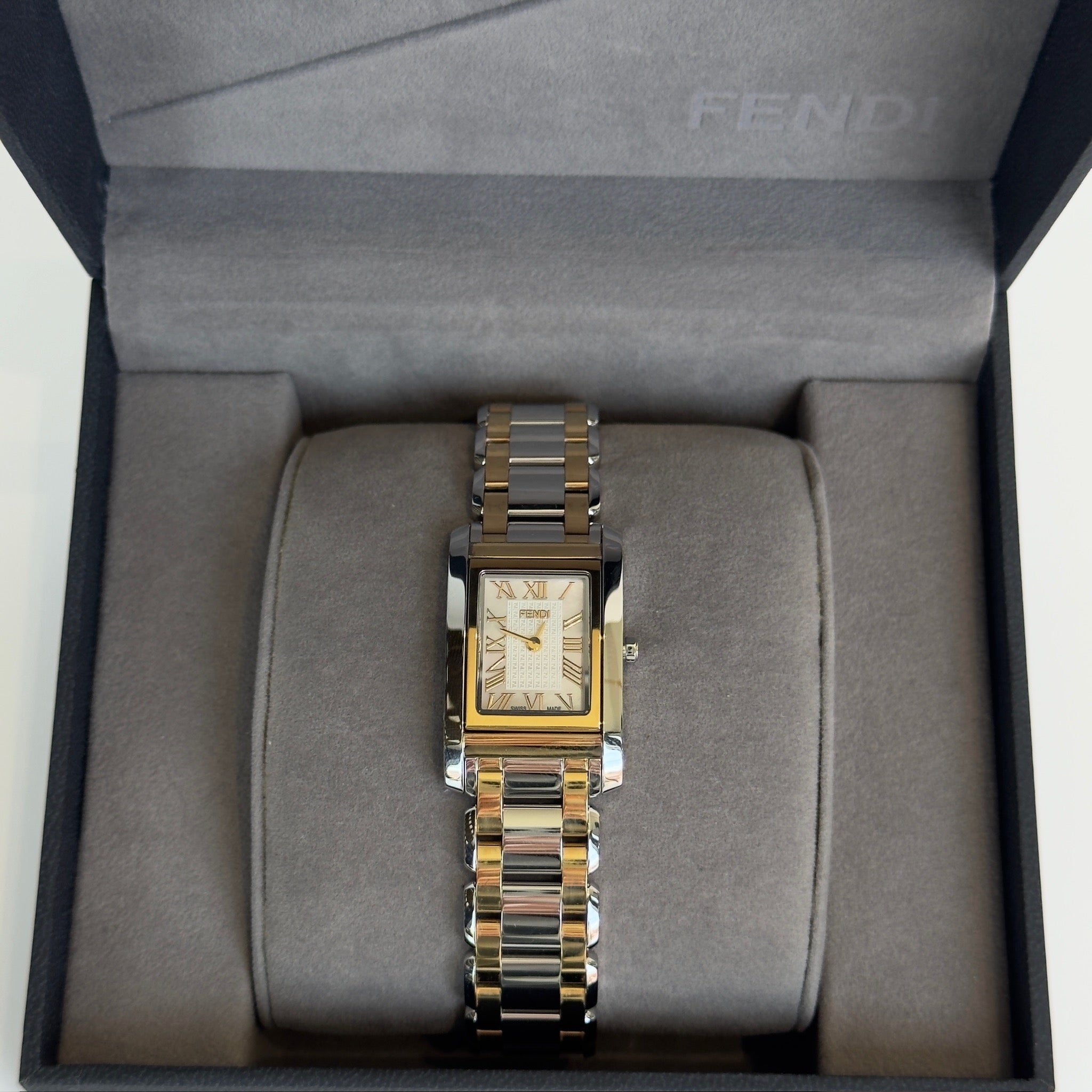 Fendi 7100L Two-Tone "Reverso" Watch - Queen May