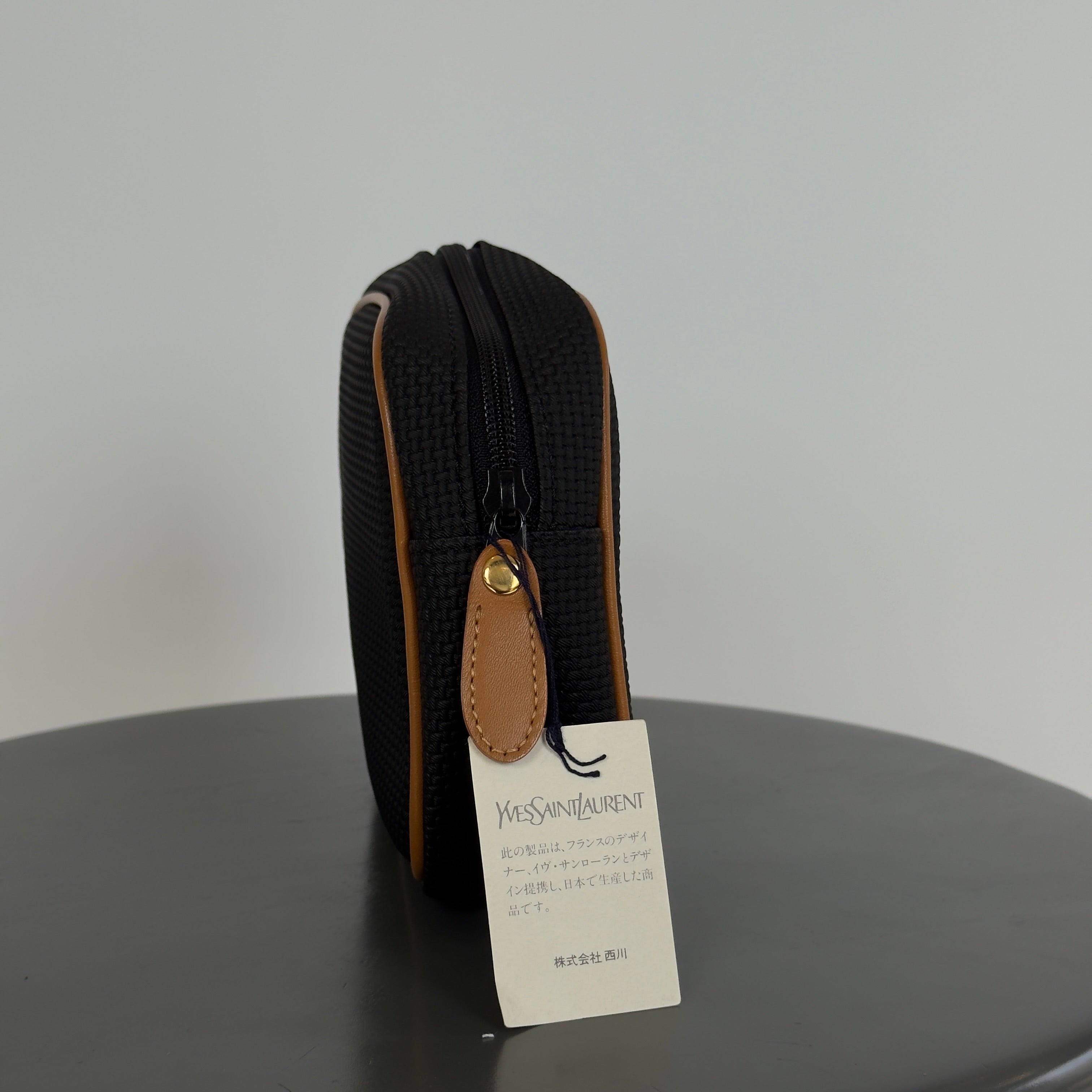 Vintage Yves Saint Laurent Top Handle Bag & Pouch Navy - Queen May