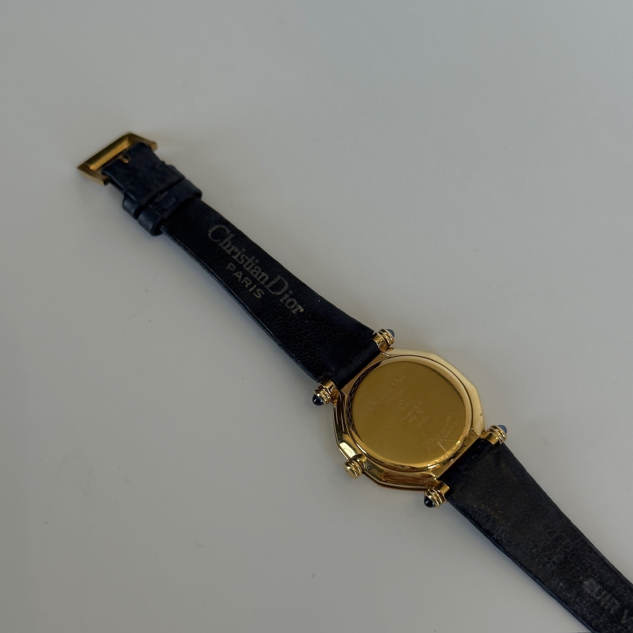 Dior Navy Octagonal Glass Case Watch - Queen May