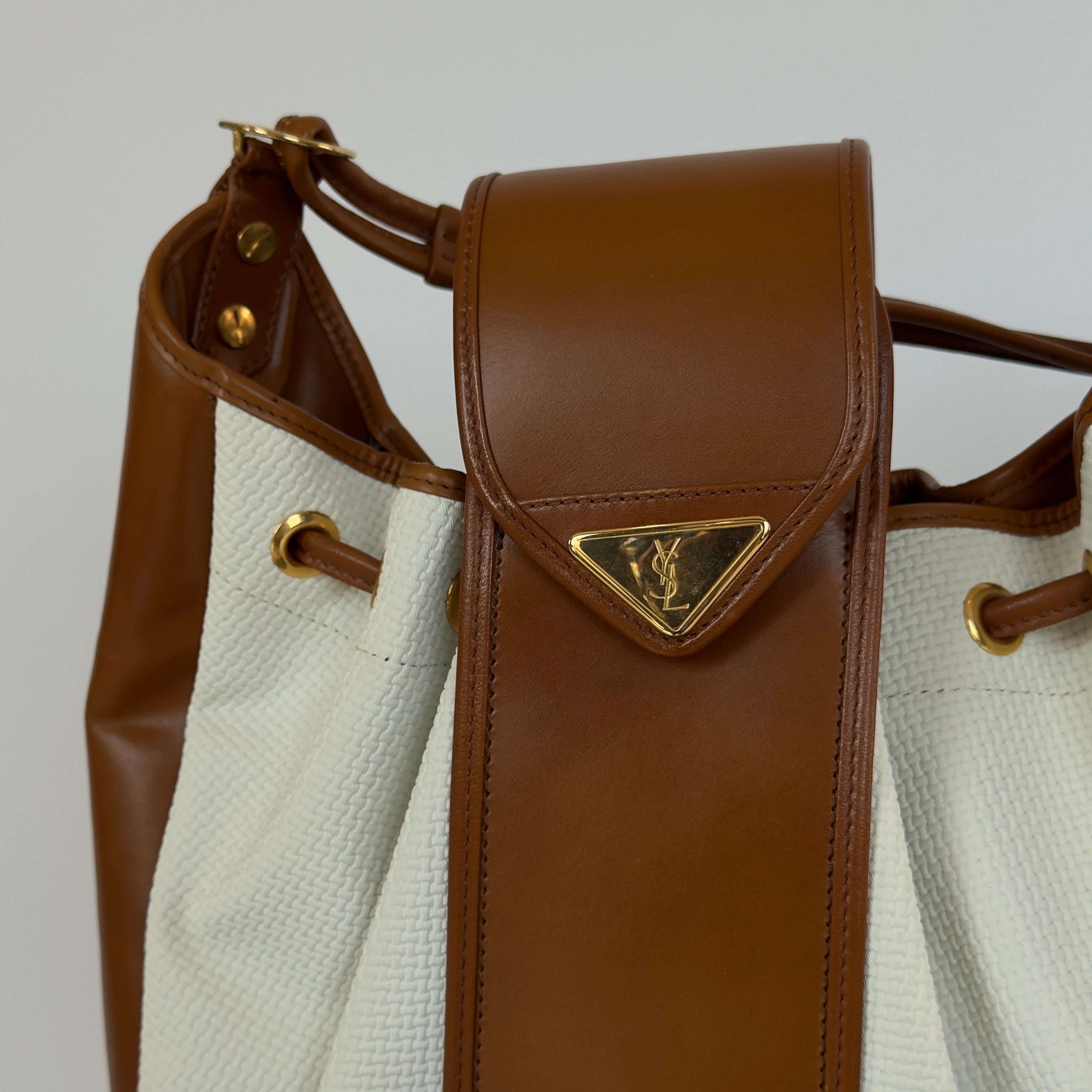 Vintage Yves Saint Laurent Bucket Bag With Pouch - Queen May