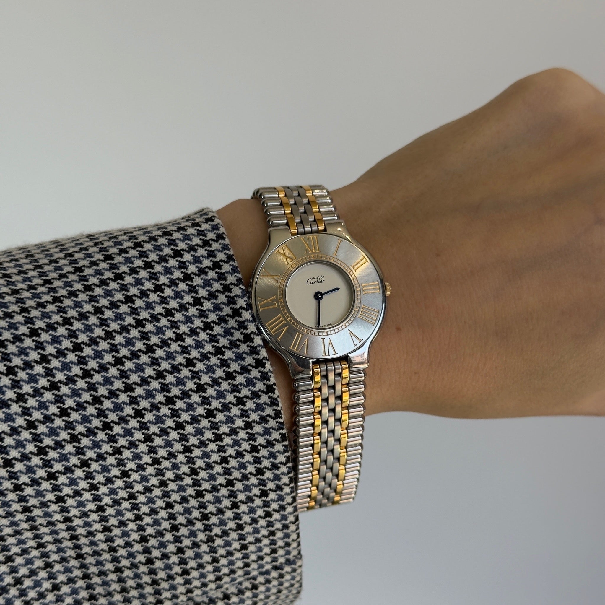 Cartier Must De 21 Stainless Steel 18K Analog Quartz Watch 31MM - Queen May