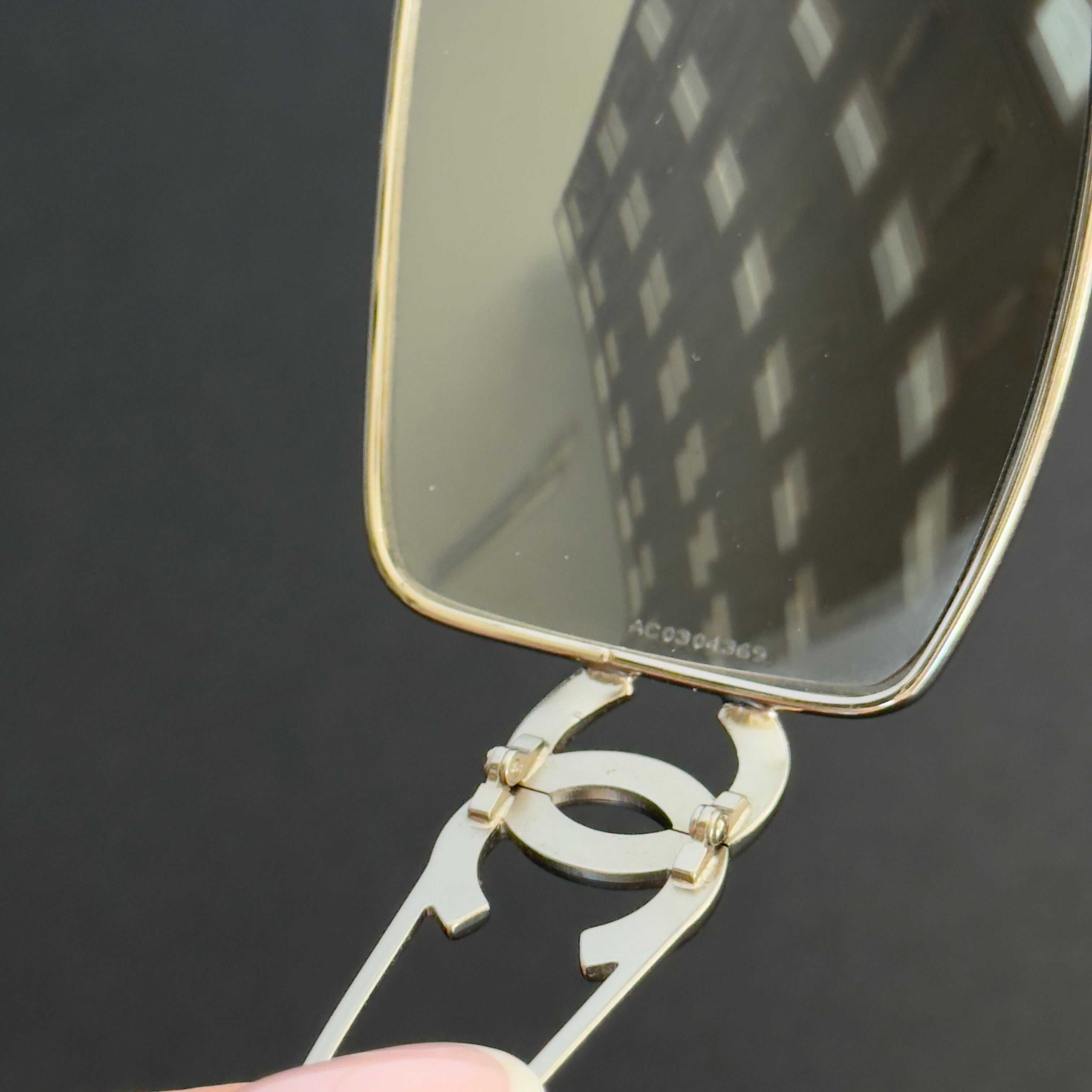 Chanel 2000s Swarowski CC Logo Shield Sunglasses - Queen May