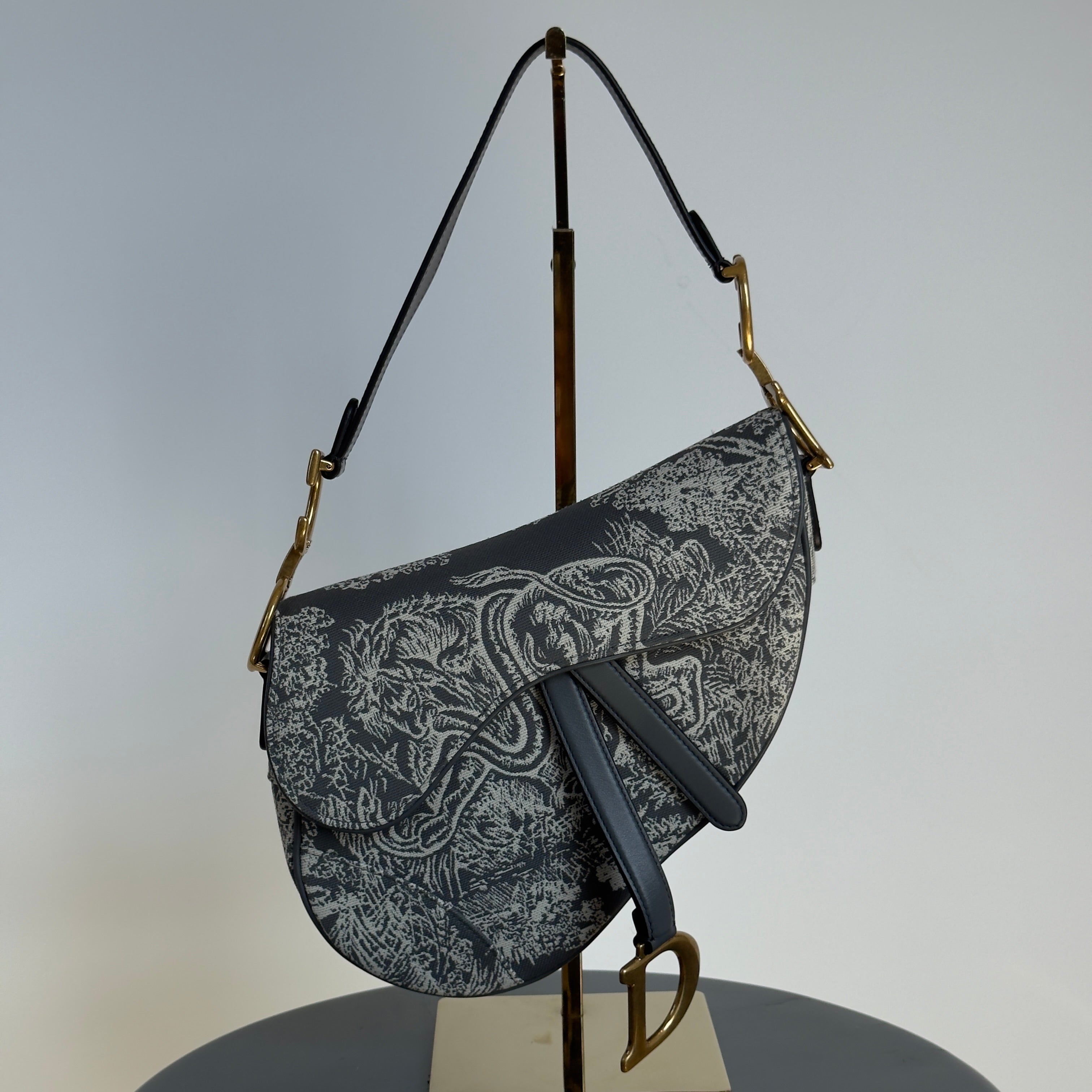 Christian Dior Canvas Embroidered Saddle Bag - Queen May