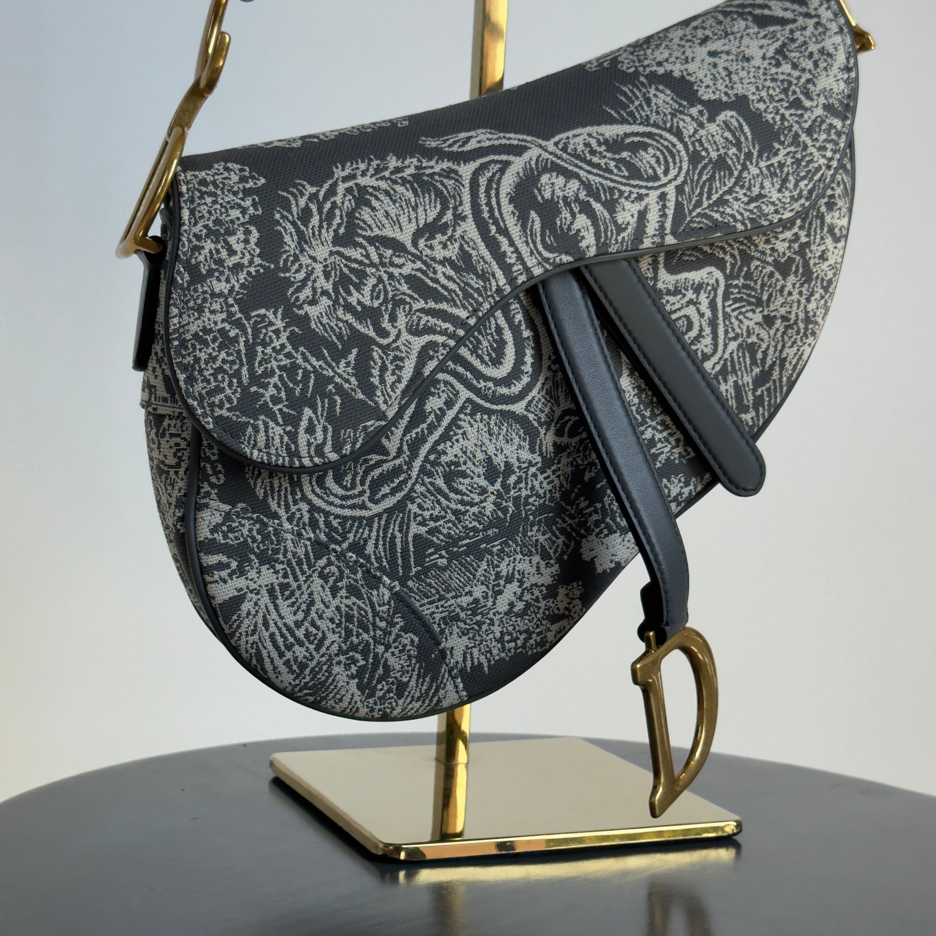Christian Dior Canvas Embroidered Saddle Bag - Queen May