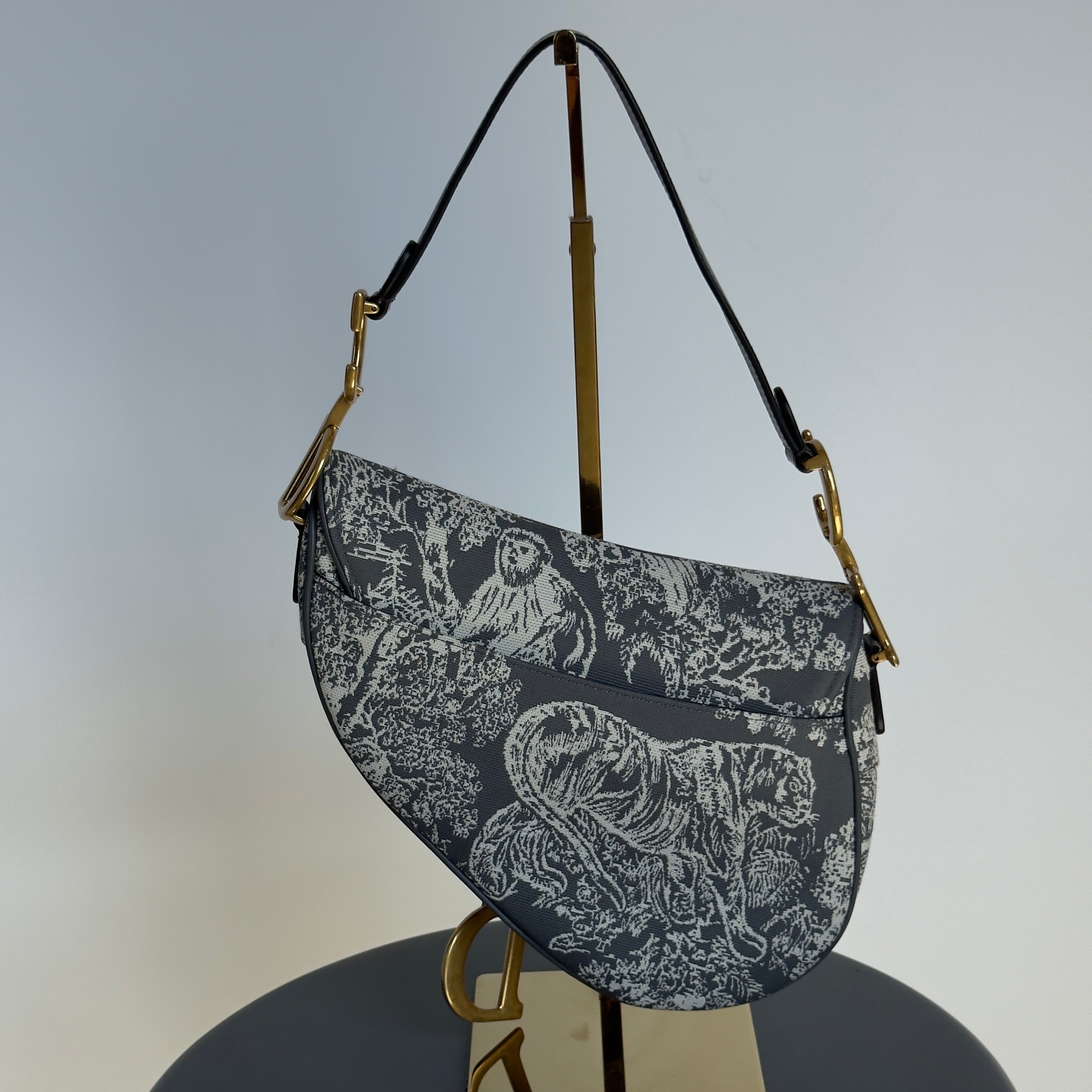 Christian Dior Canvas Embroidered Saddle Bag - Queen May