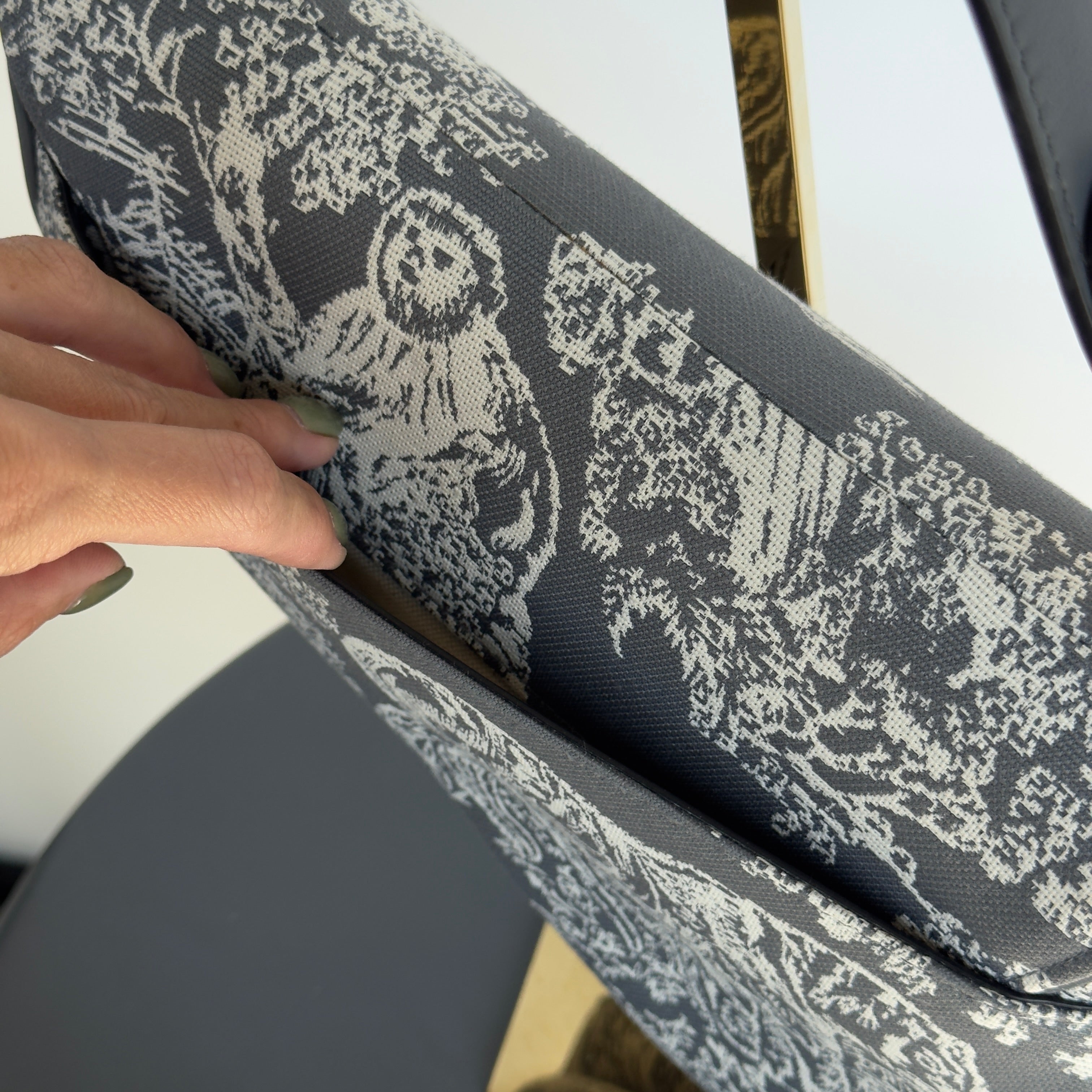 Christian Dior Canvas Embroidered Saddle Bag - Queen May