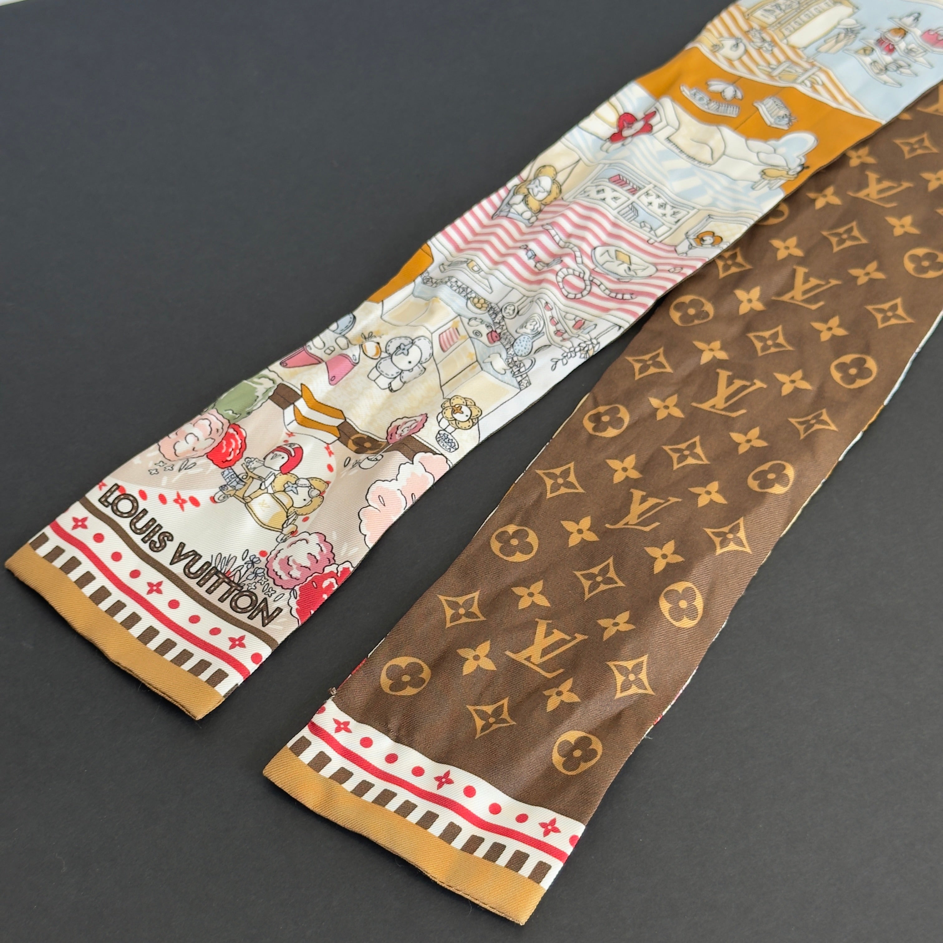 Louis Vuitton Vivienne Bandeau Silk Scarf - Queen May