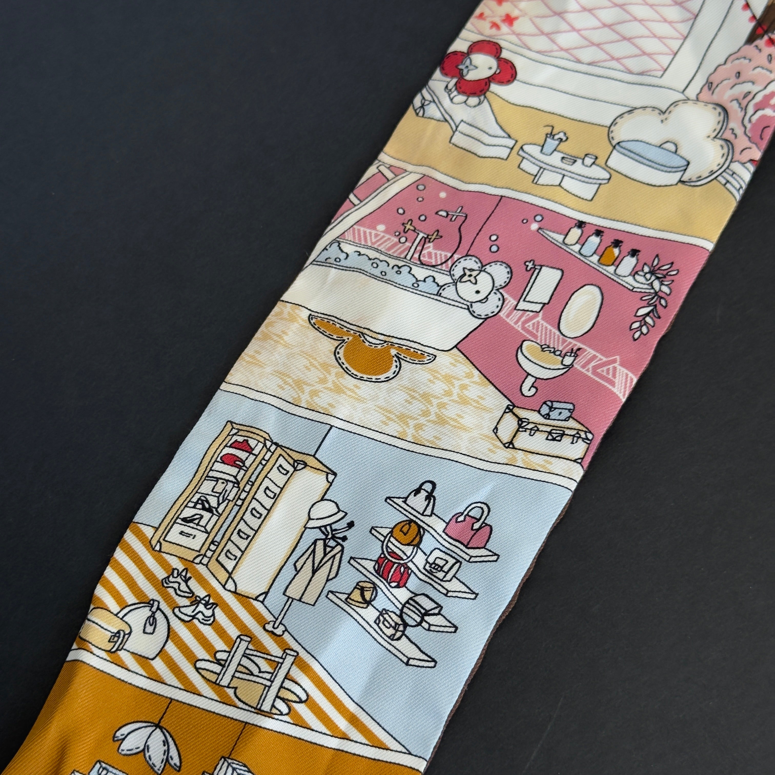 Louis Vuitton Vivienne Bandeau Silk Scarf - Queen May