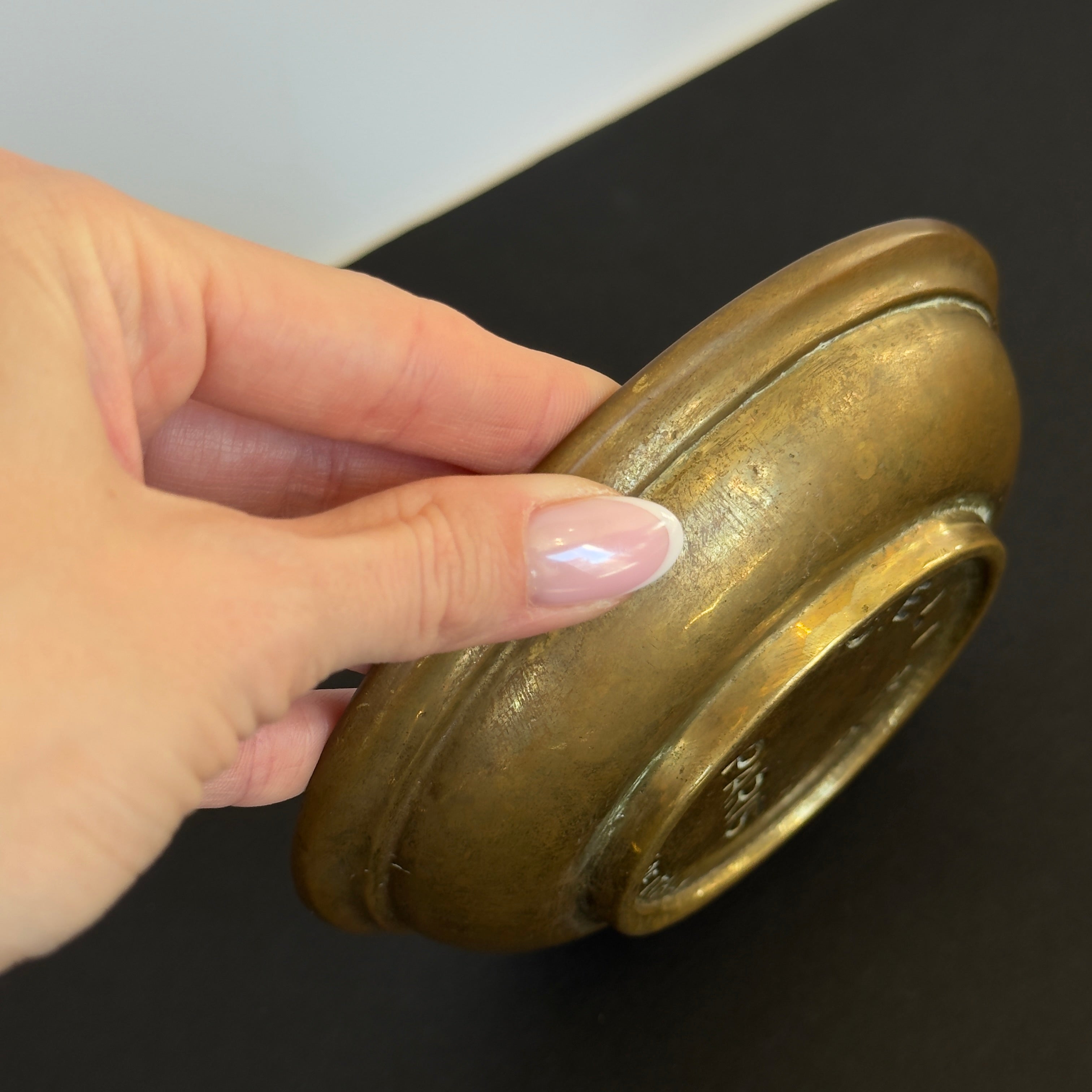 Vintage Celine Triomphe Brass Trinket Tray - Queen May