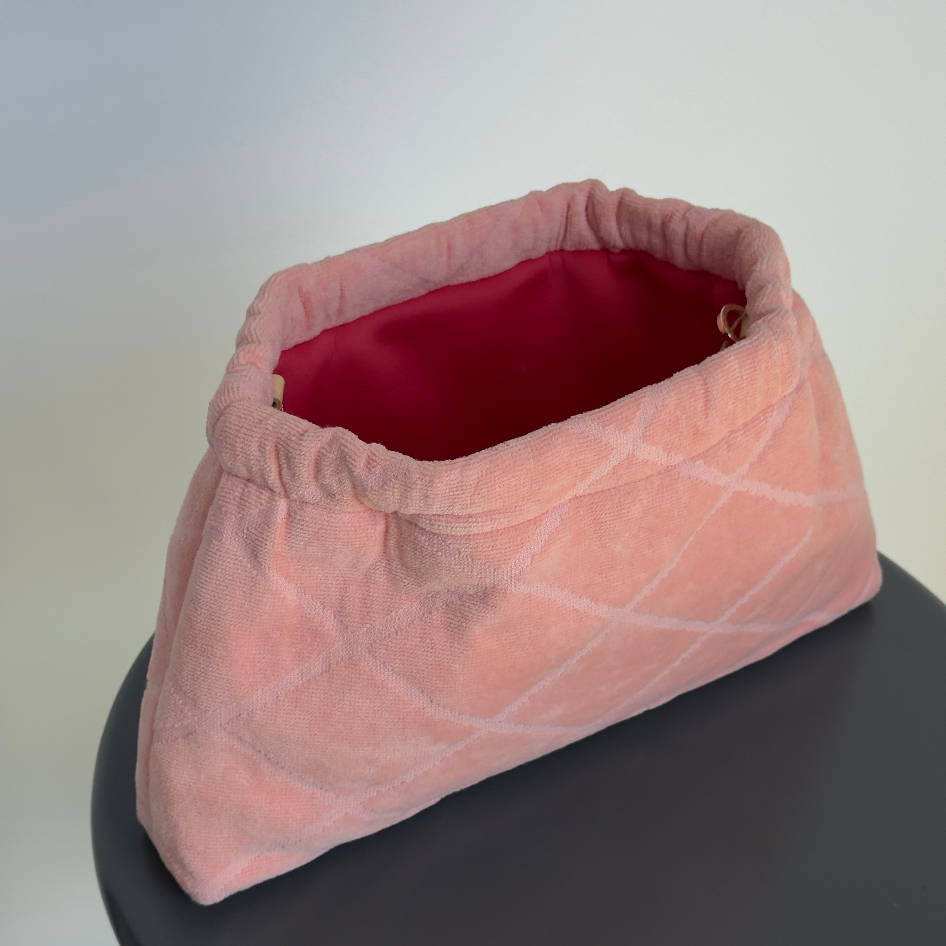Lady Cuir x Queen May Saint Tropez Towel Clutch Peach - Queen May