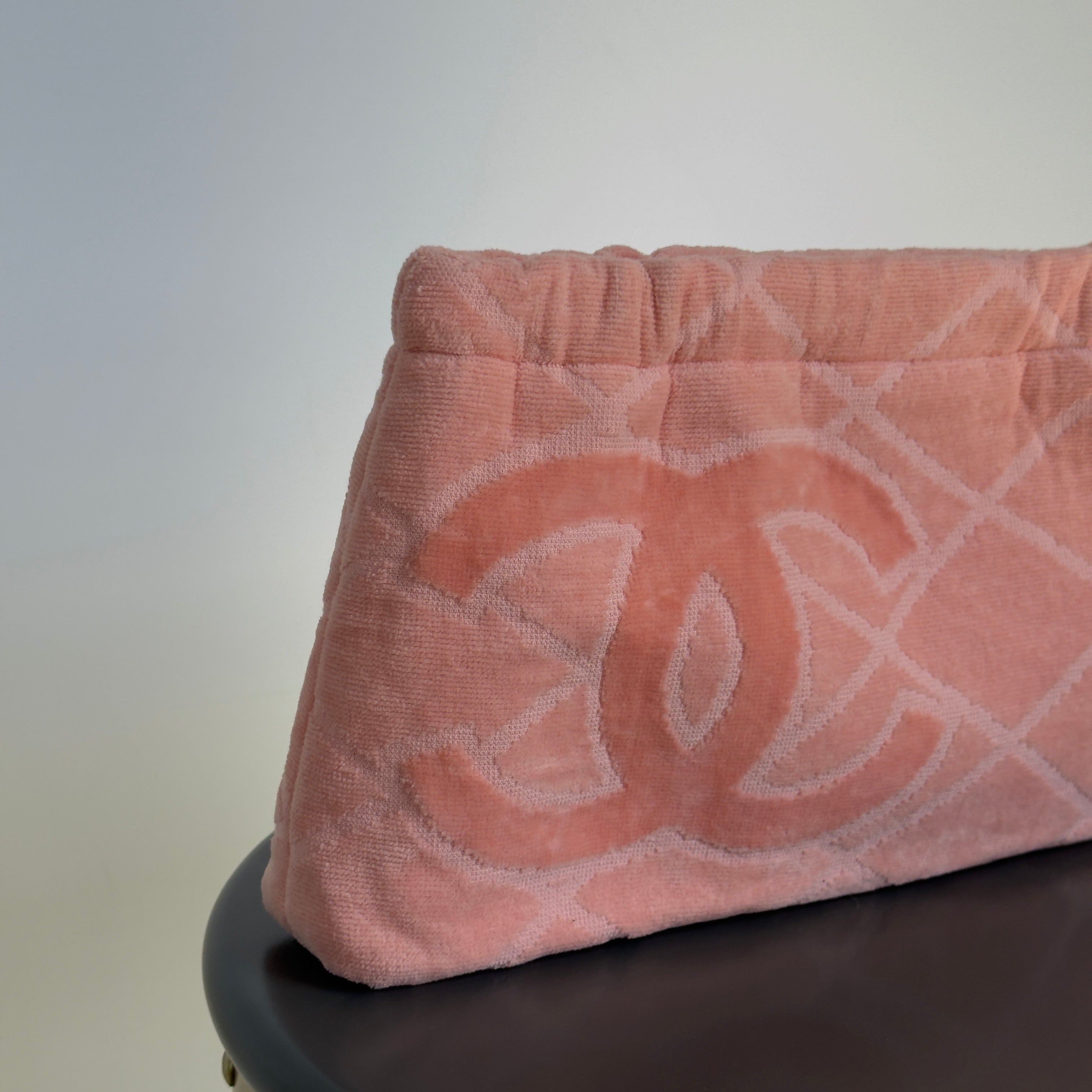 Lady Cuir x Queen May Saint Tropez Towel Clutch Peach - Queen May