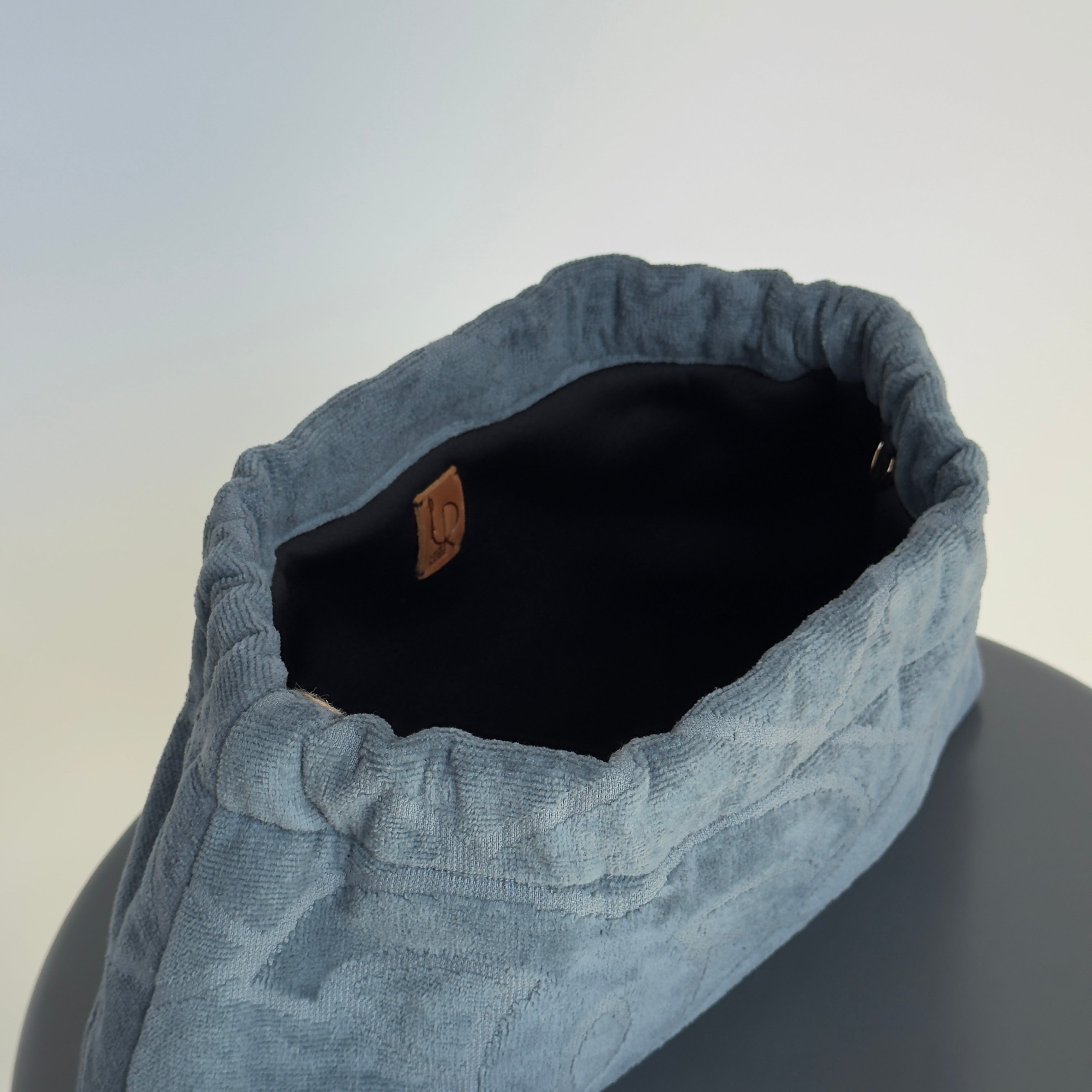Lady Cuir x Queen May Saint Tropez Towel Clutch Blue Grey - Queen May