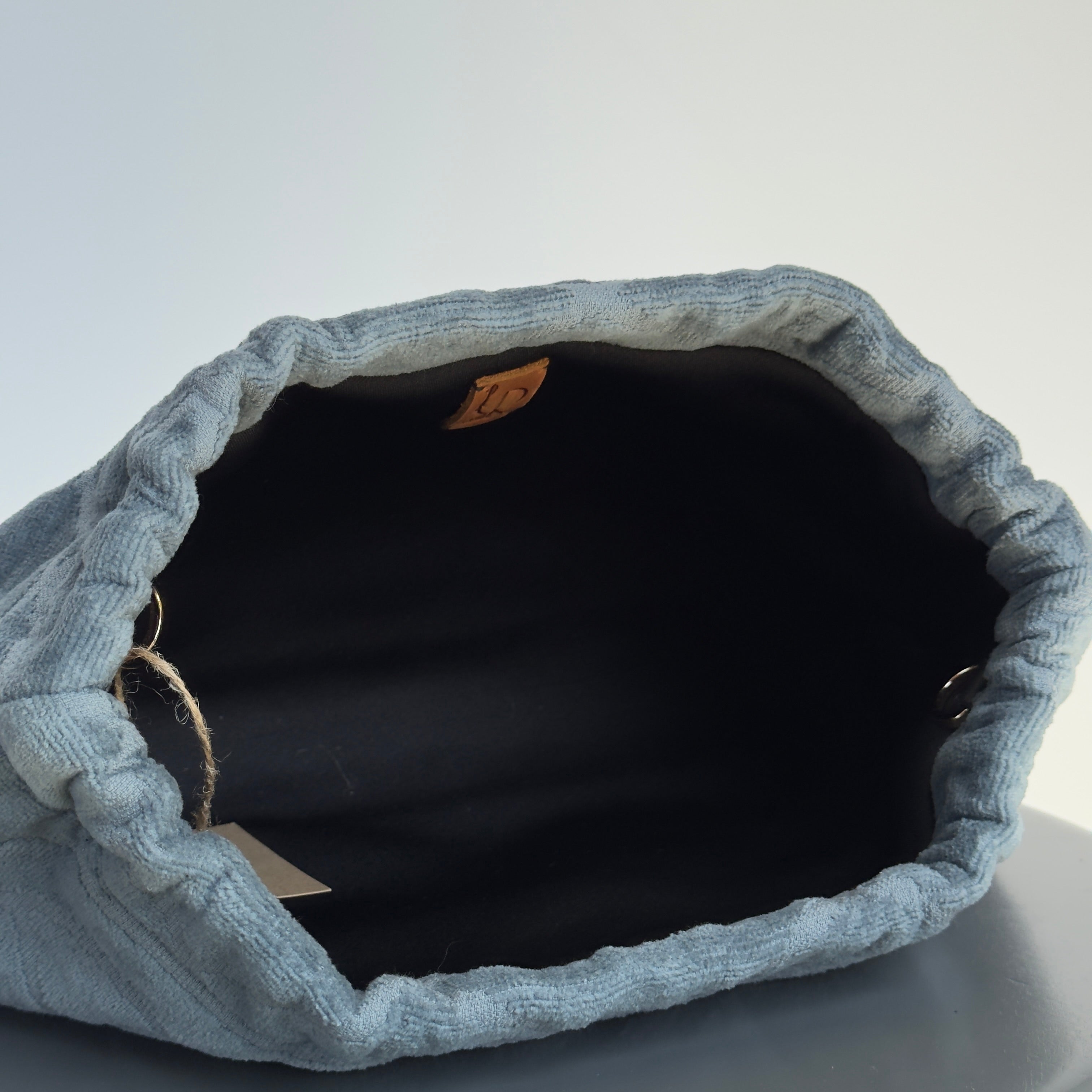 Lady Cuir x Queen May Saint Tropez Towel Clutch Blue Grey - Queen May