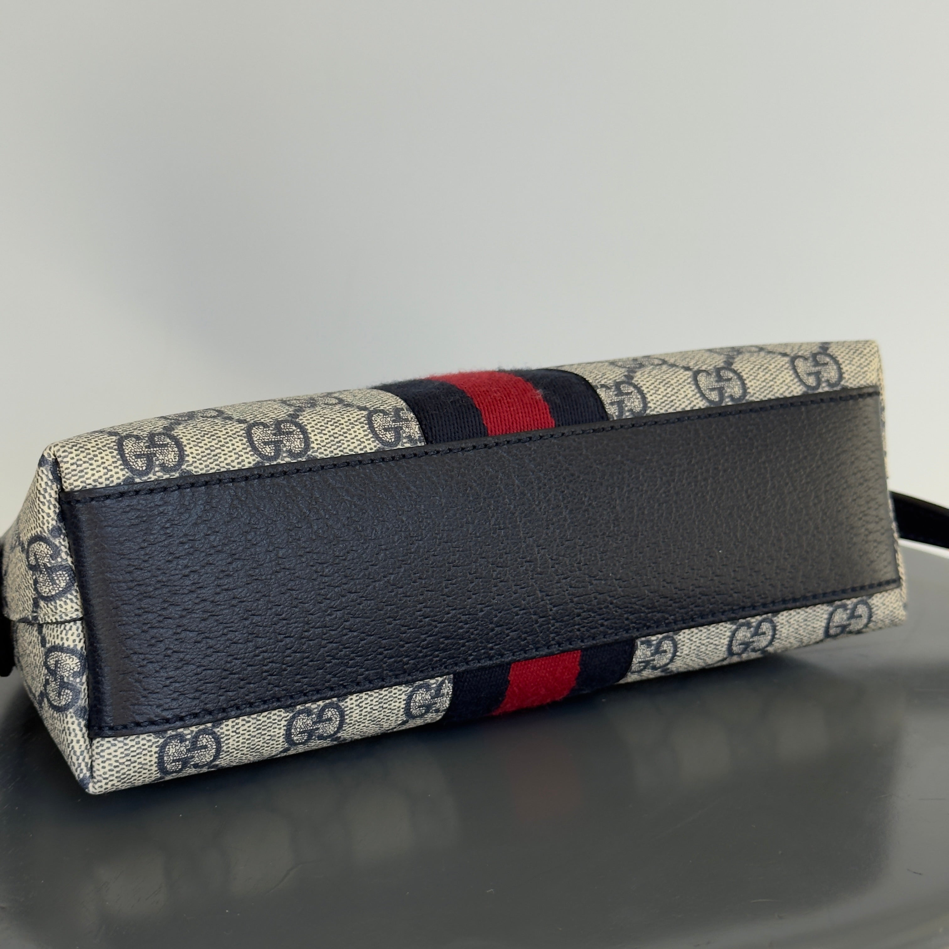 Gucci GG Supreme Monogram Dollar Ophidia Dome Bag Navy - Queen May