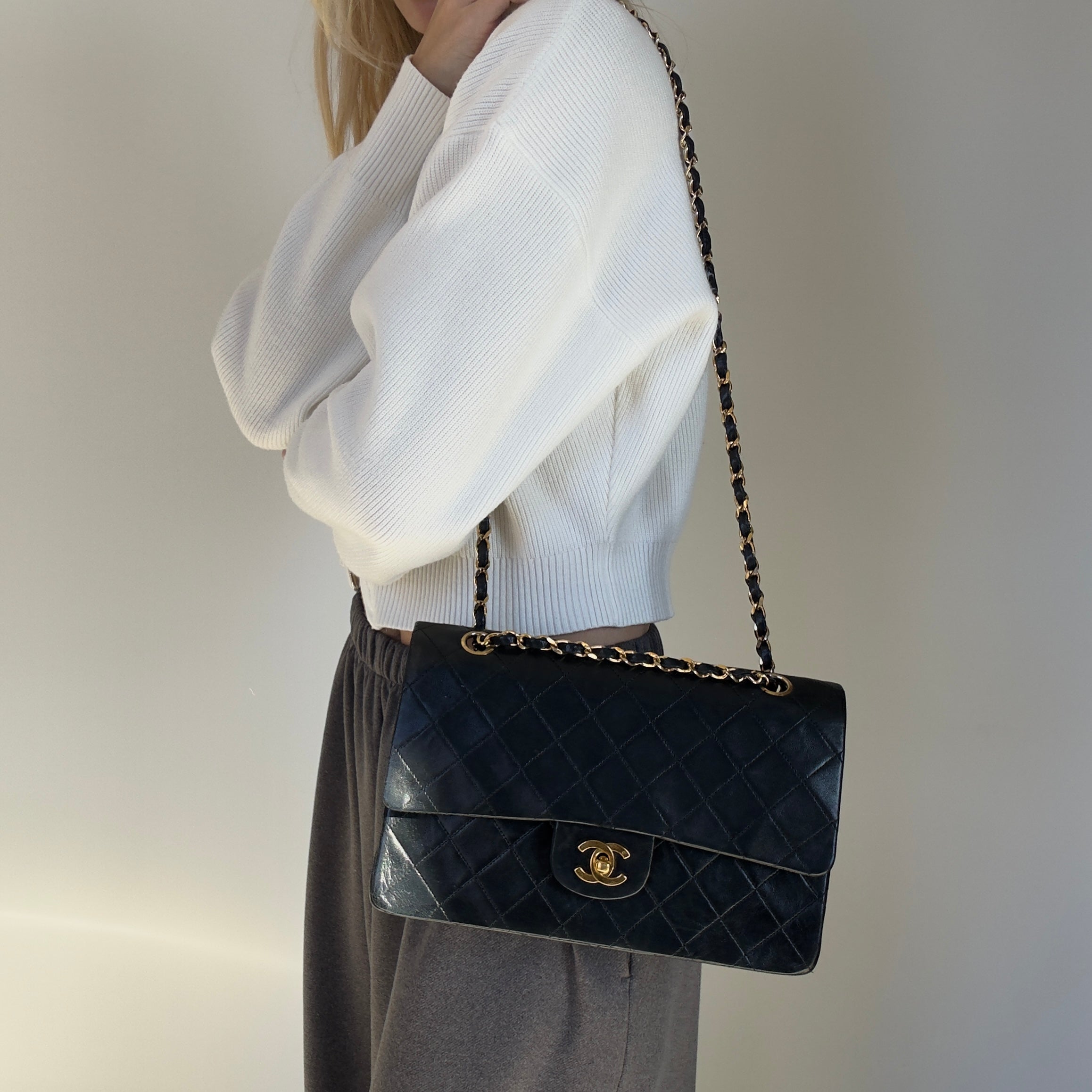 Vintage Chanel Quilted Lambskin Medium Double Flap Bag - Queen May