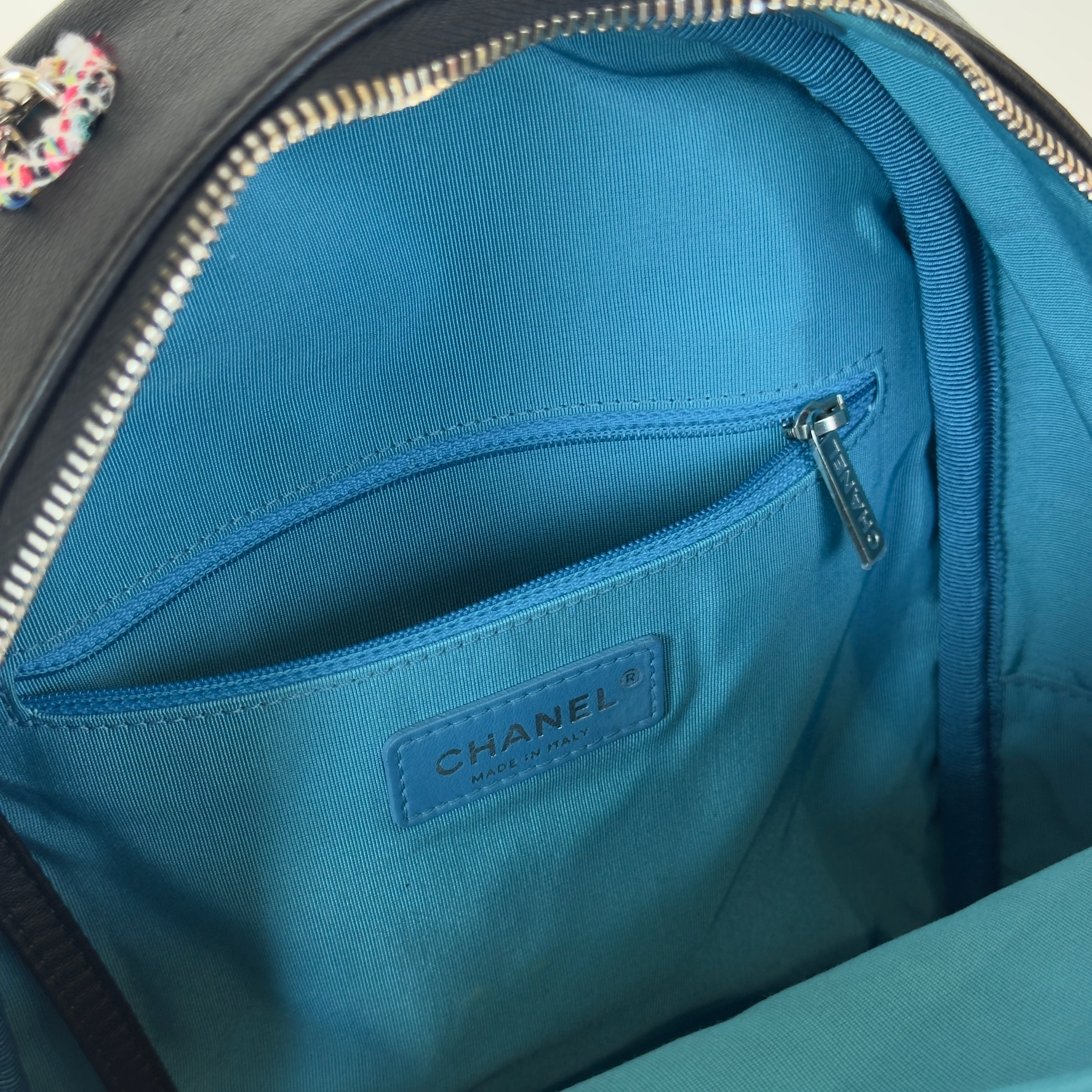 Chanel Elegant Trim Backpack Quilted Leather With Tweed Small - Queen May