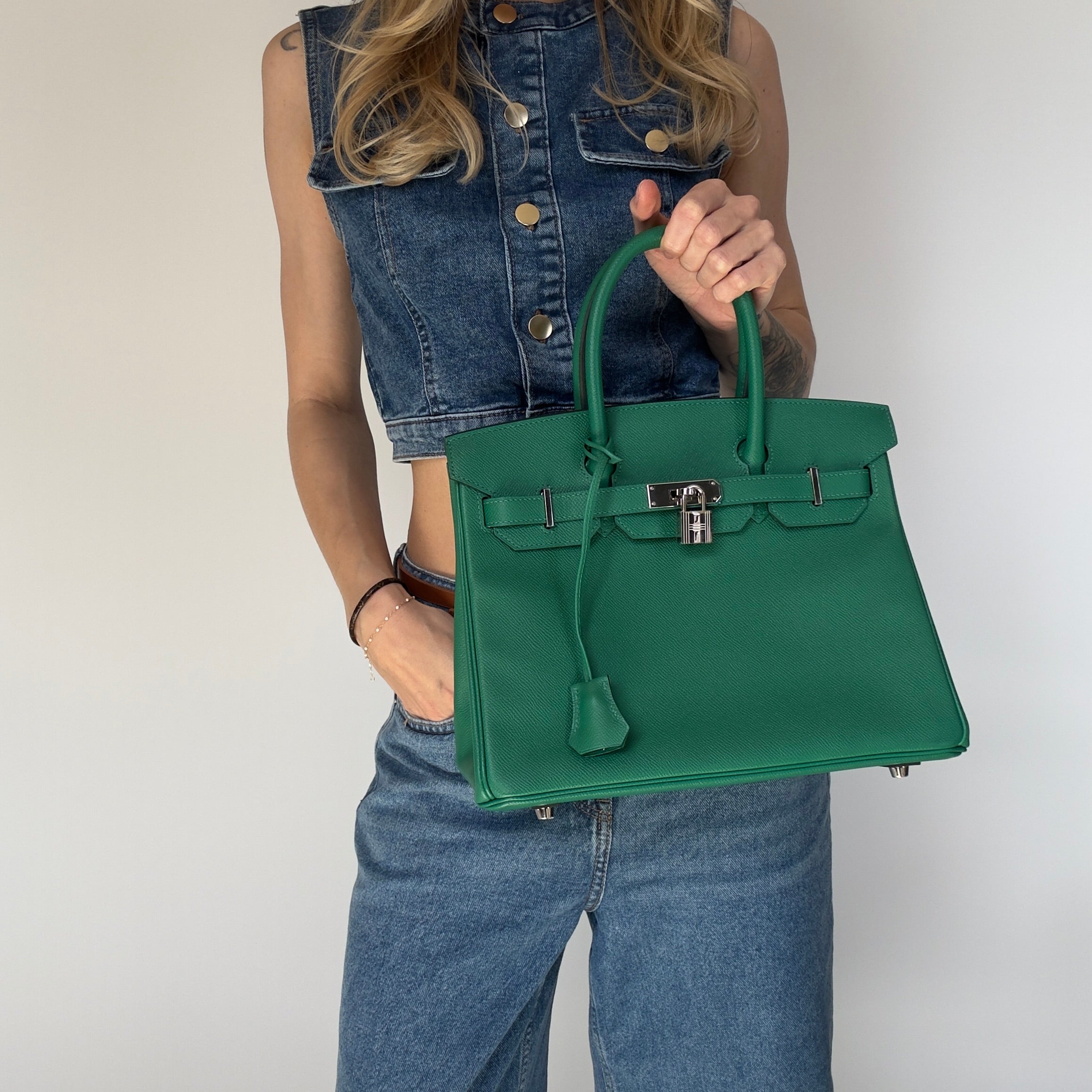 Hermes Epson Birkin 30 Vert Vertigo