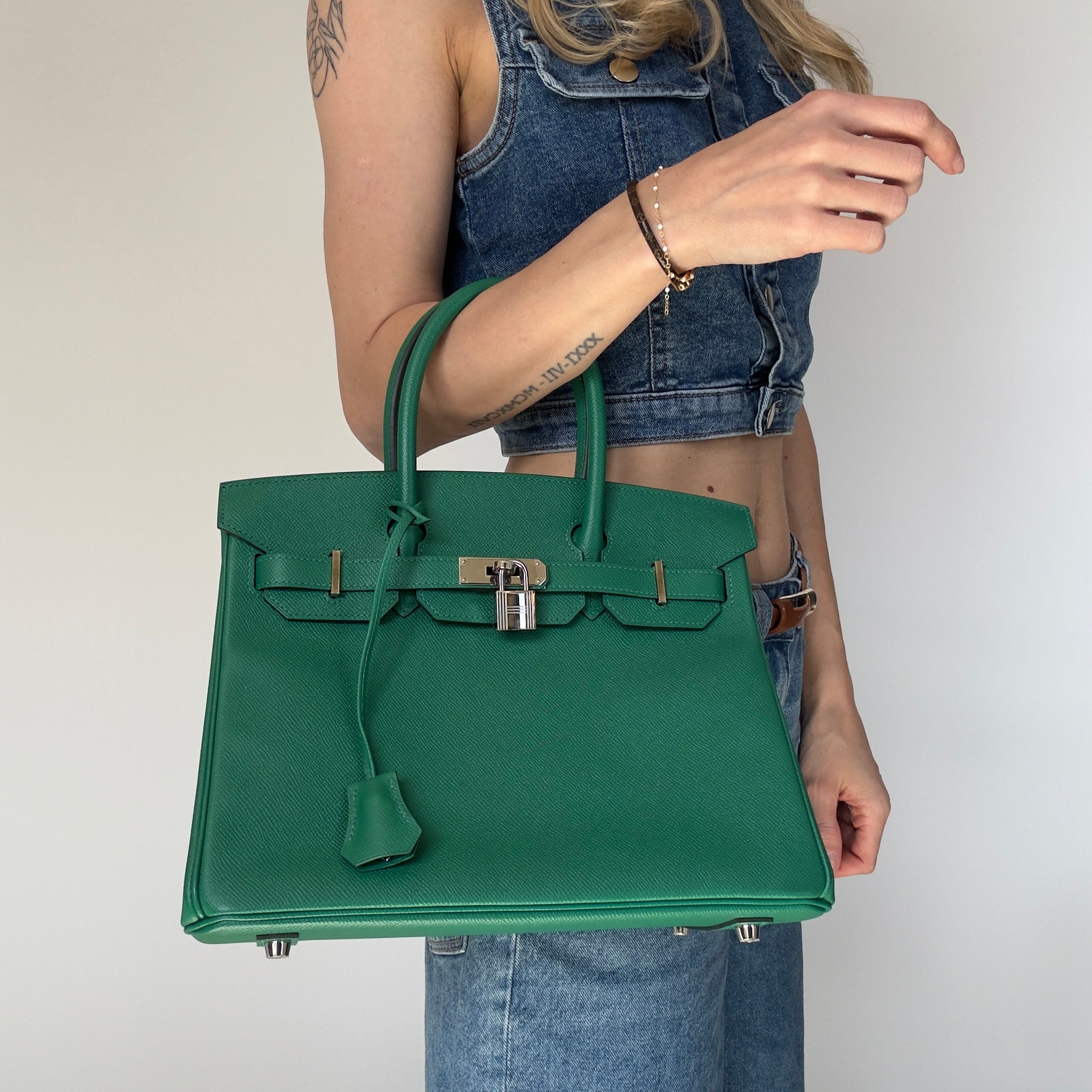 Hermes Epson Birkin 30 Vert Vertigo
