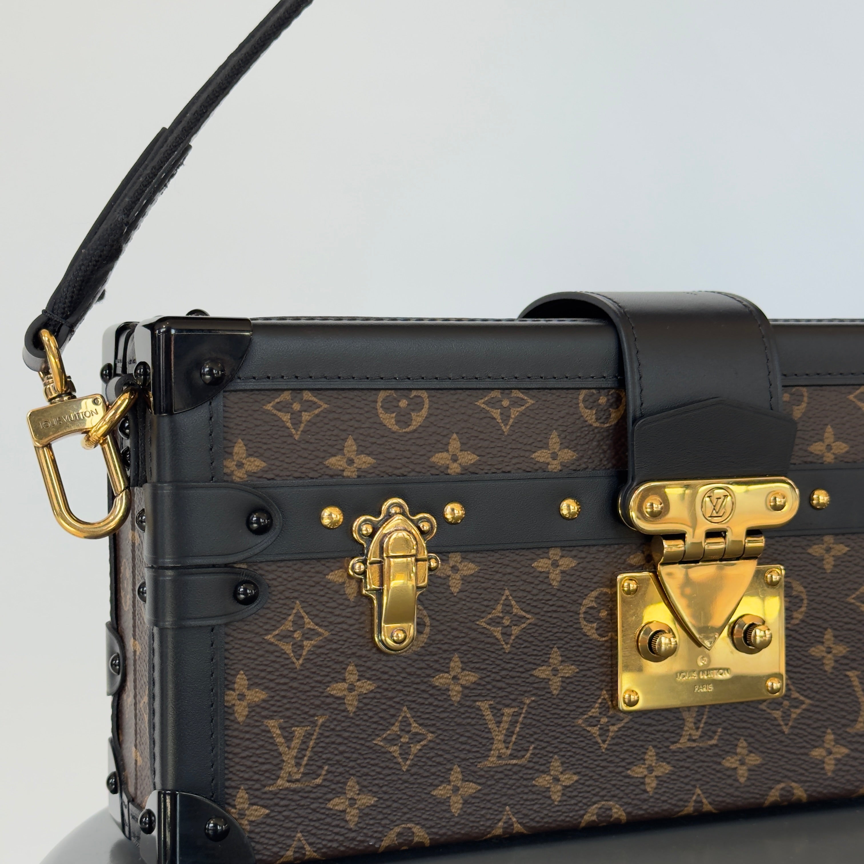 Louis Vuitton Limited Edition Runway Monogram Canvas Petite Malle East West Gold Hardware 2022 - Queen May