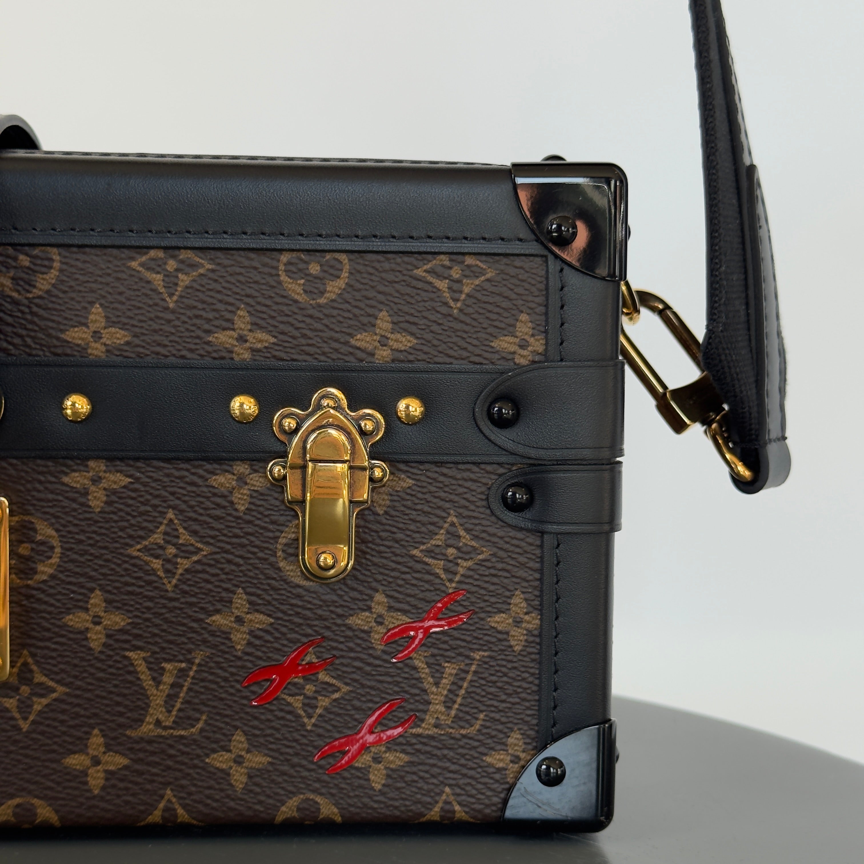 Louis Vuitton Limited Edition Runway Monogram Canvas Petite Malle East West Gold Hardware 2022 - Queen May