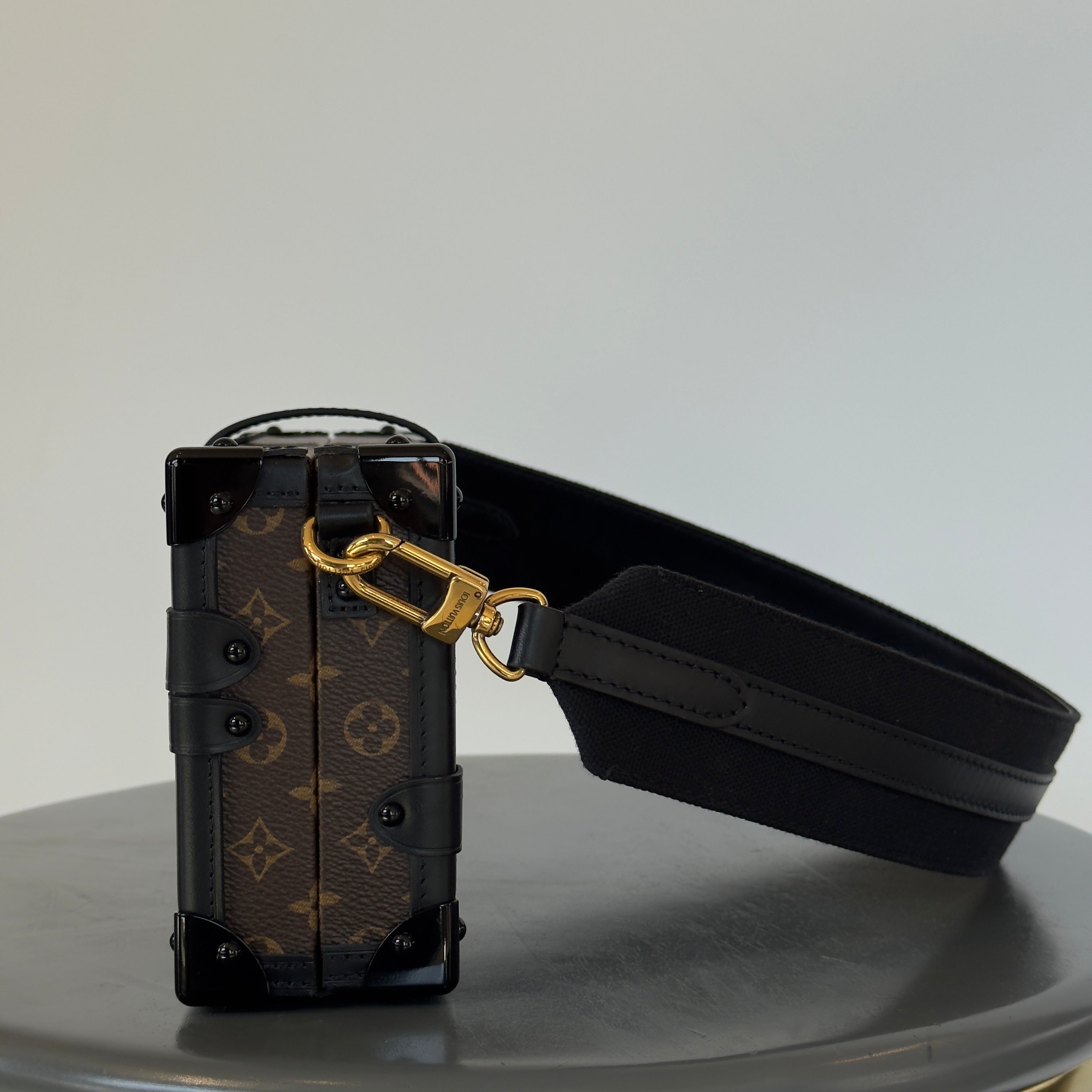 Louis Vuitton Limited Edition Runway Monogram Canvas Petite Malle East West Gold Hardware 2022 - Queen May