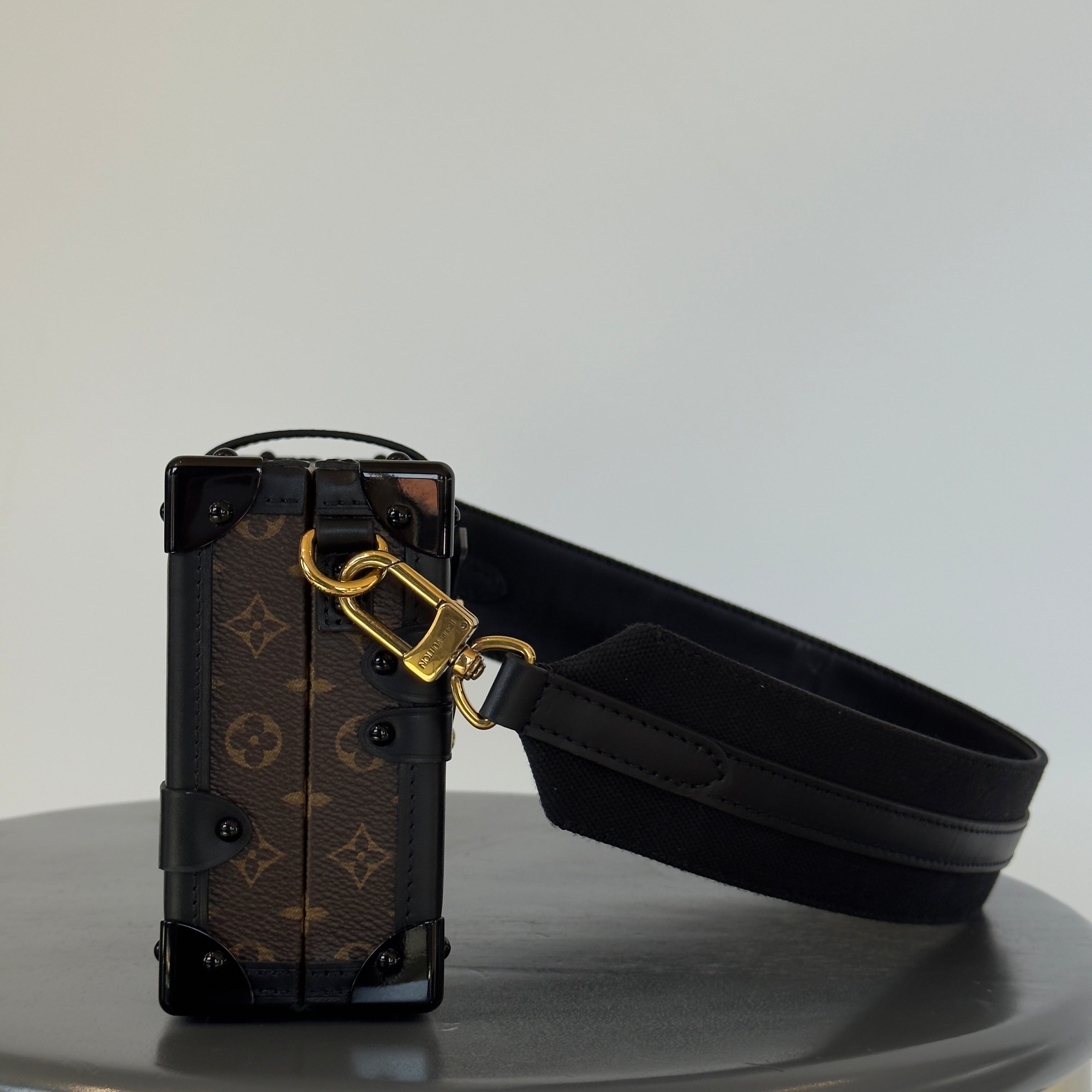 Louis Vuitton Limited Edition Runway Monogram Canvas Petite Malle East West Gold Hardware 2022 - Queen May