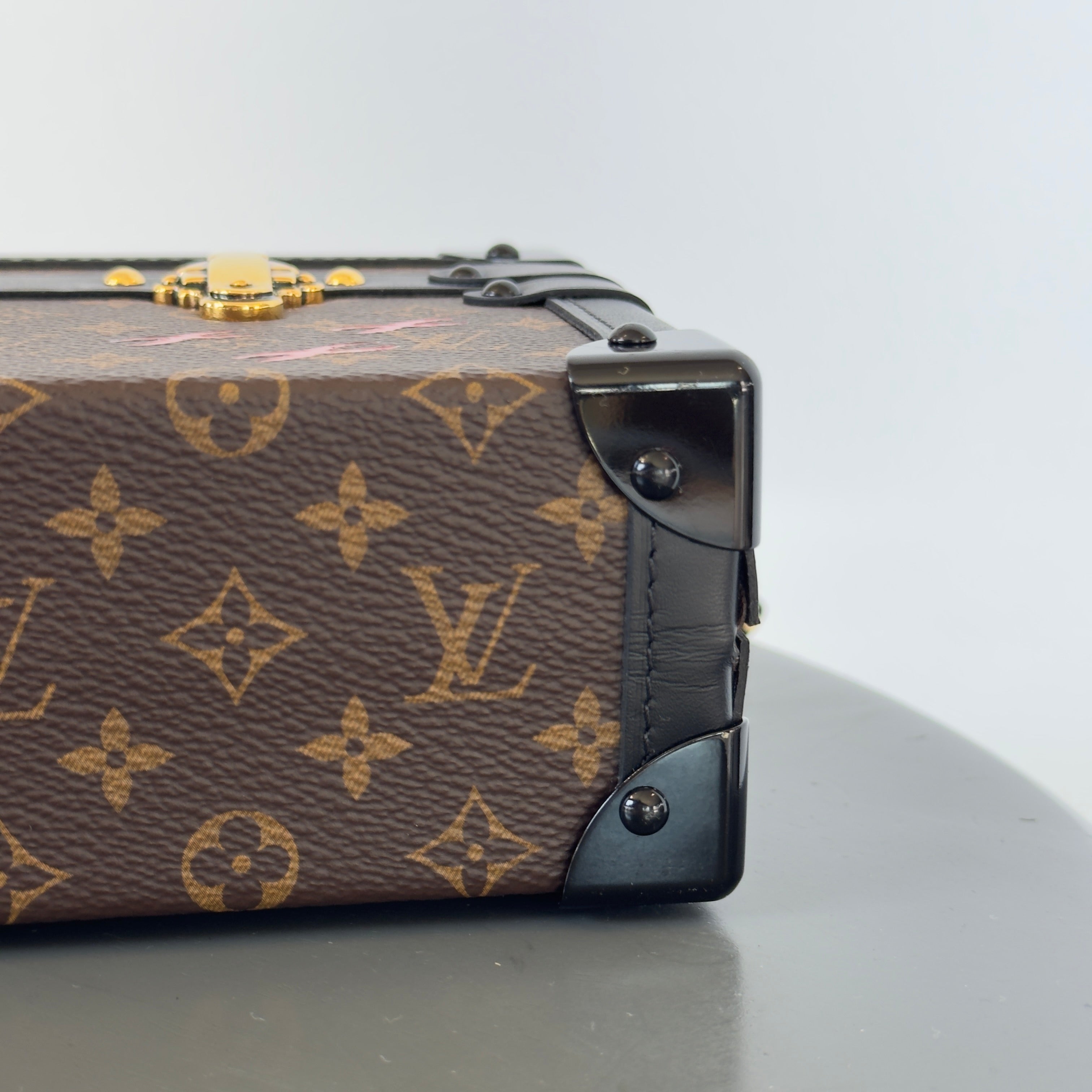 Louis Vuitton Limited Edition Runway Monogram Canvas Petite Malle East West Gold Hardware 2022 - Queen May
