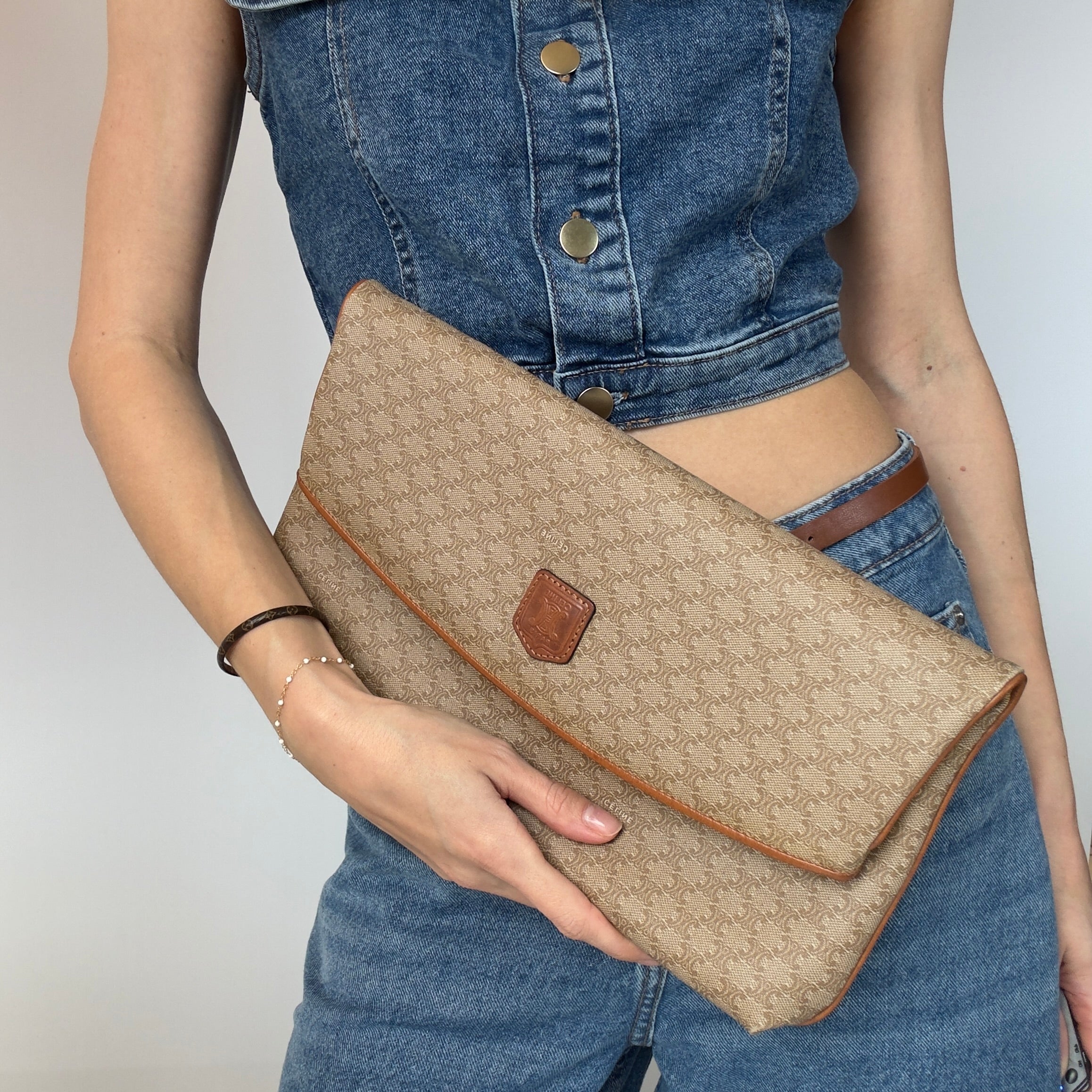 Vintage Celine Triomphe Clutch - Queen May