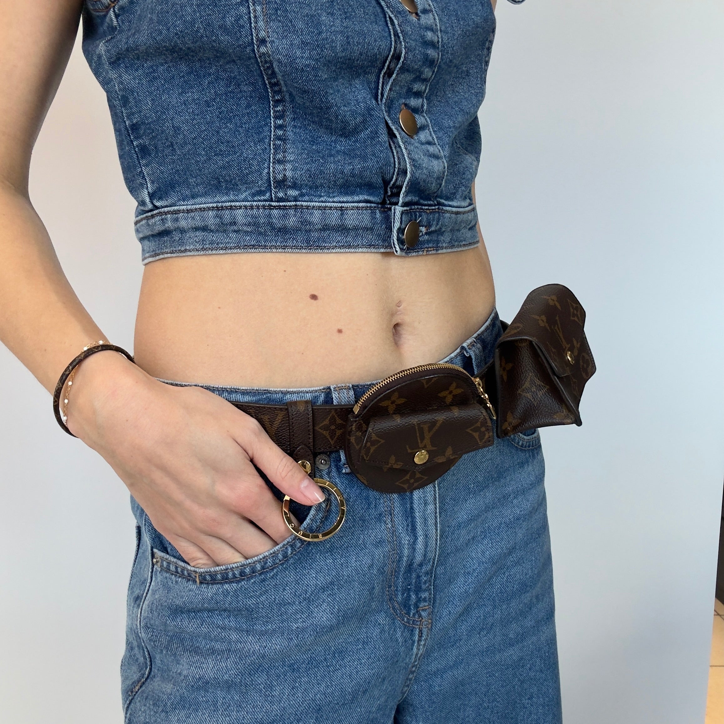 Louis Vuitton Daily Multi Pocket 30mm Belt Size 90cm - Queen May