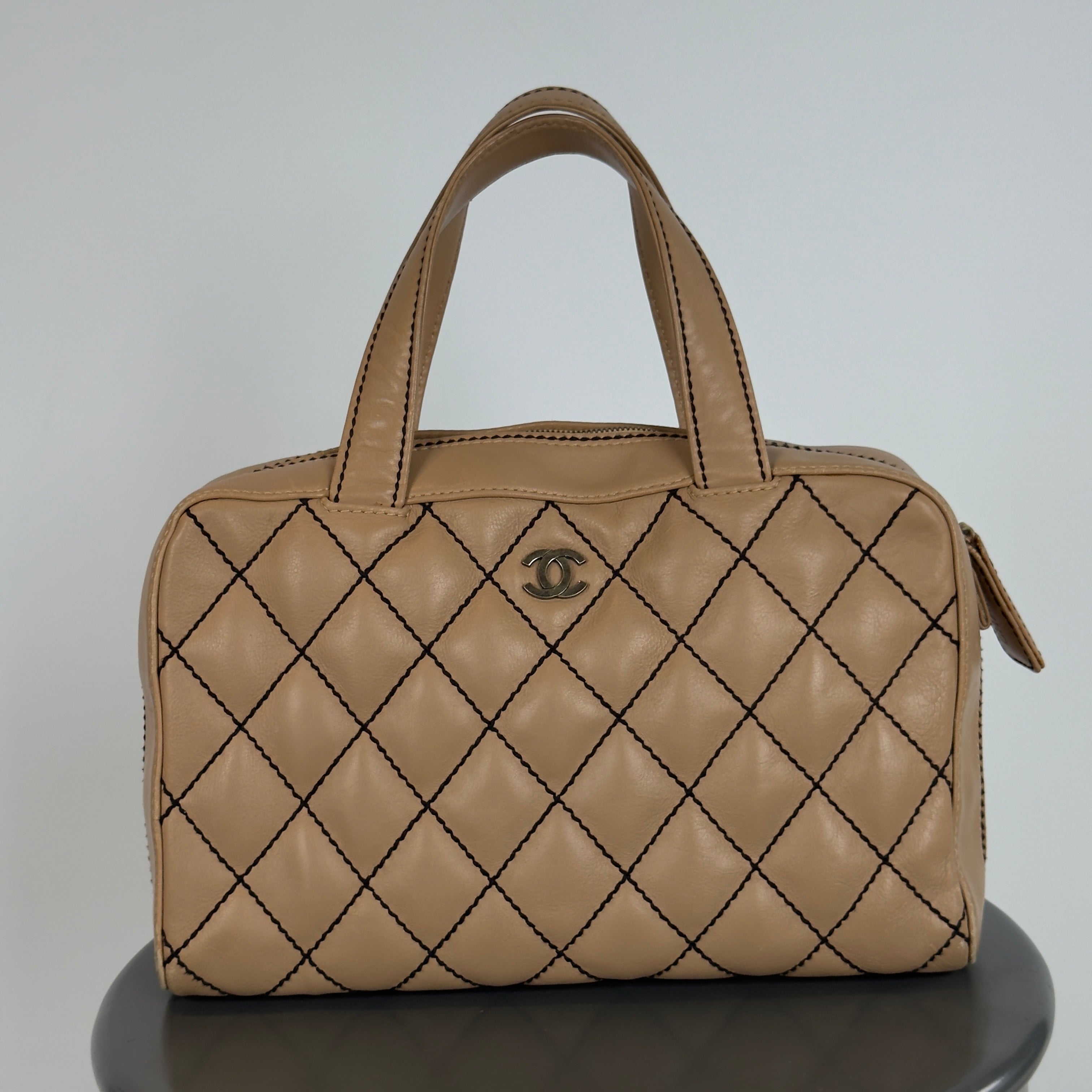 Vintage Chanel Surpique Bowler Bag - Queen May