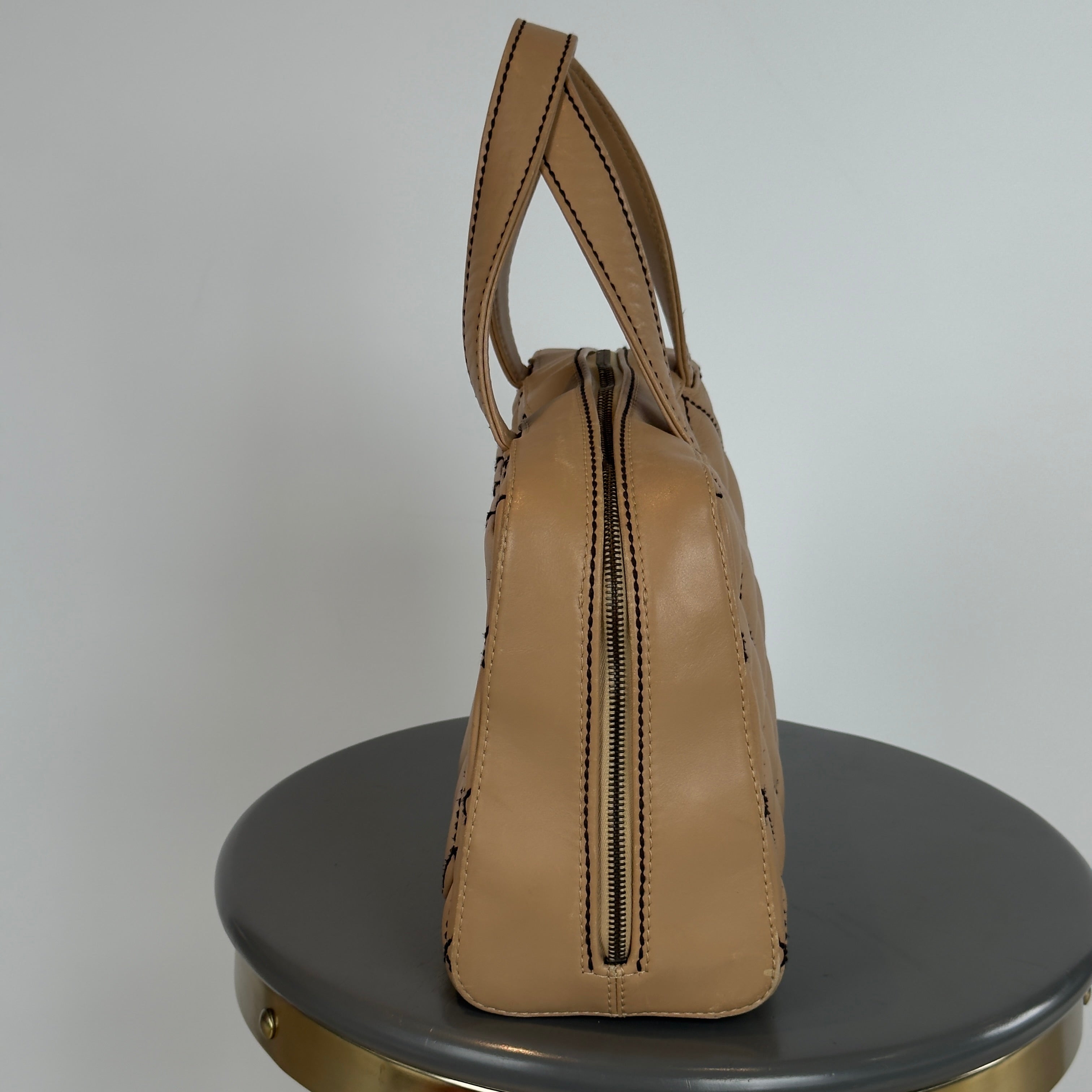 Vintage Chanel Surpique Bowler Bag - Queen May