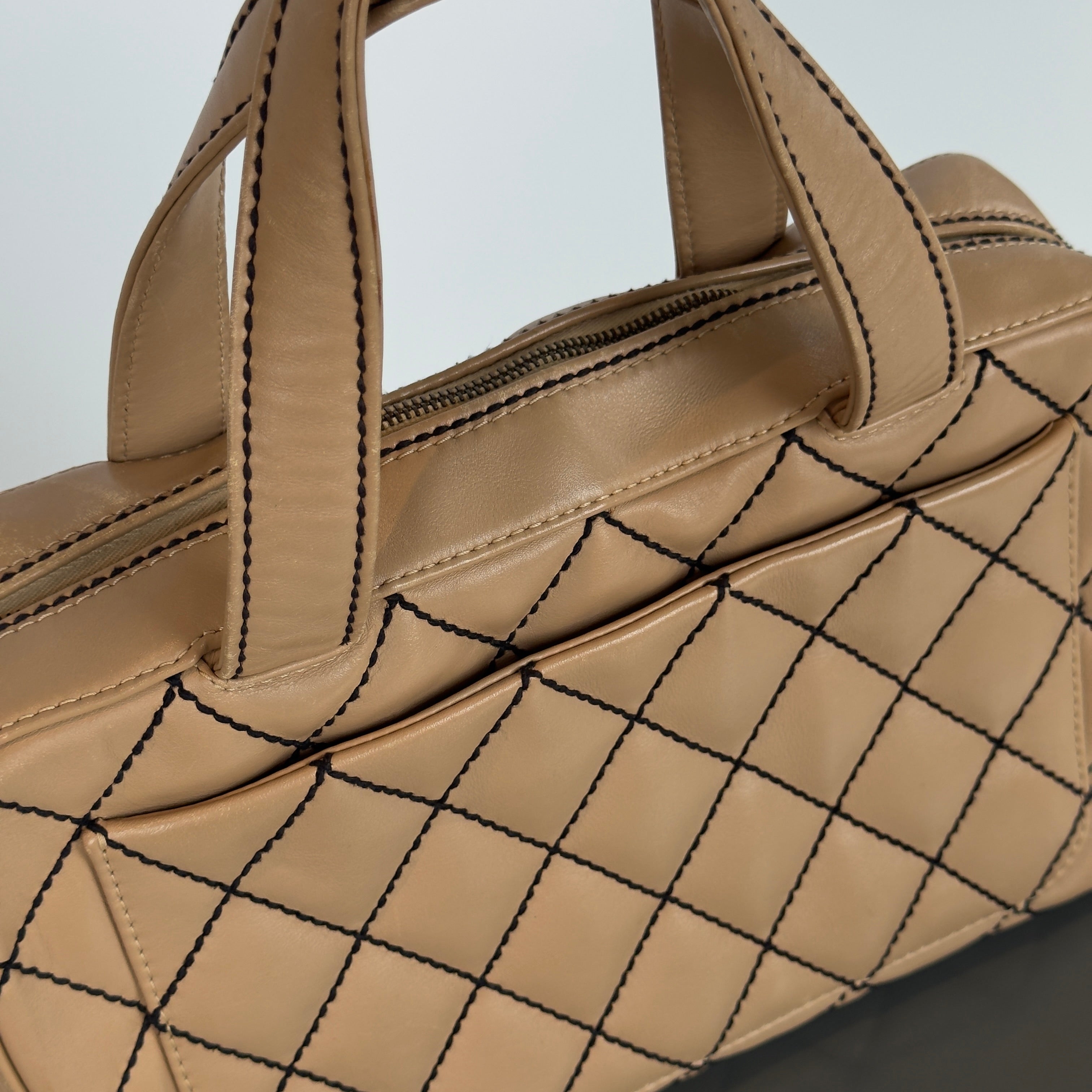 Vintage Chanel Surpique Bowler Bag - Queen May