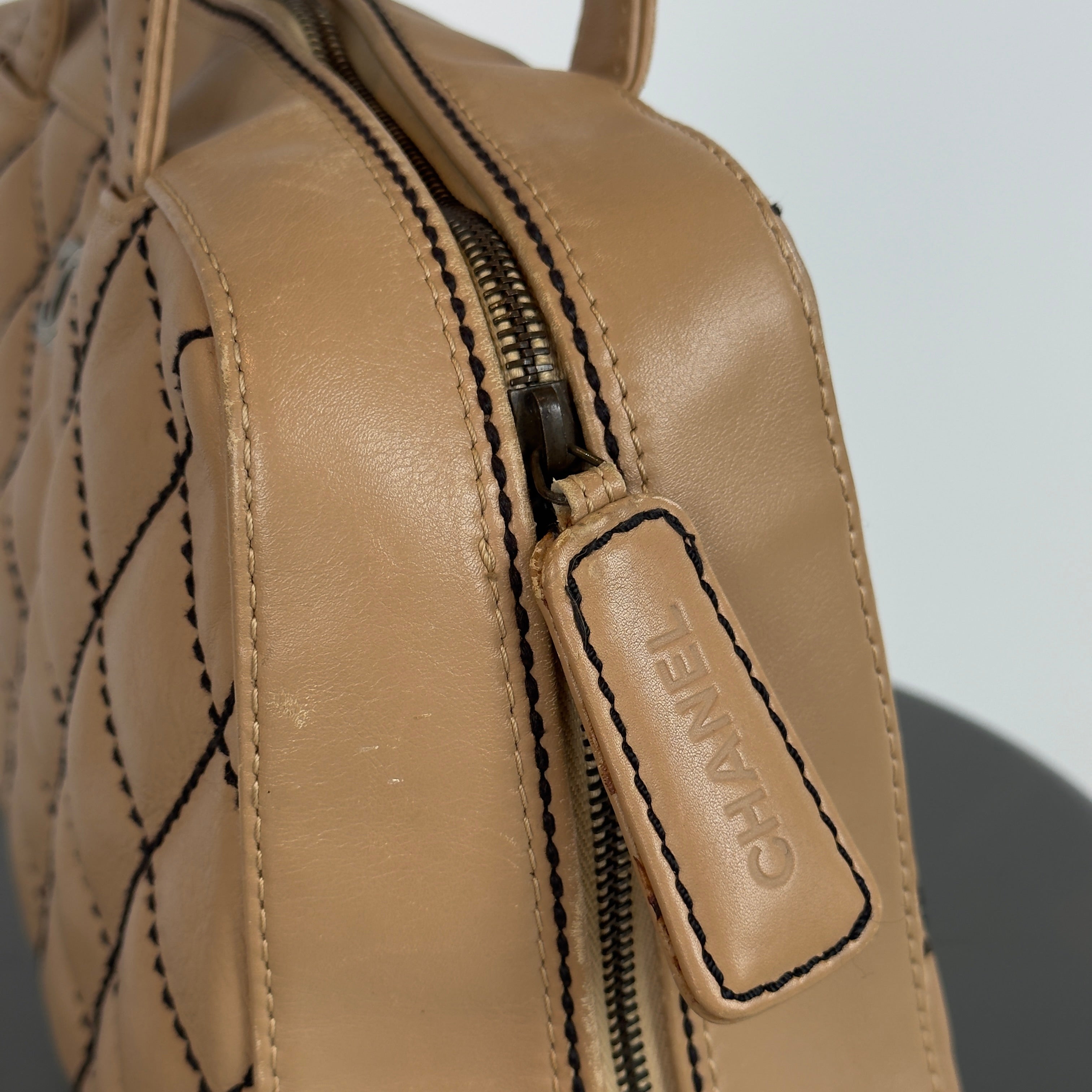 Vintage Chanel Surpique Bowler Bag - Queen May