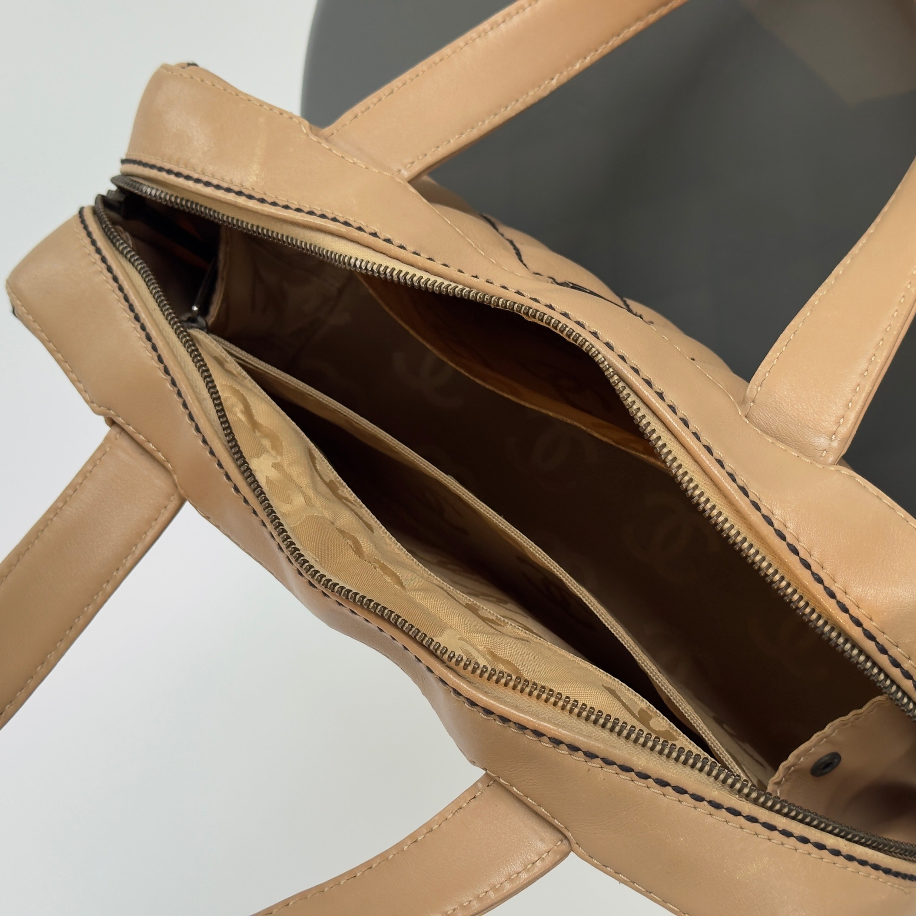 Vintage Chanel Surpique Bowler Bag - Queen May