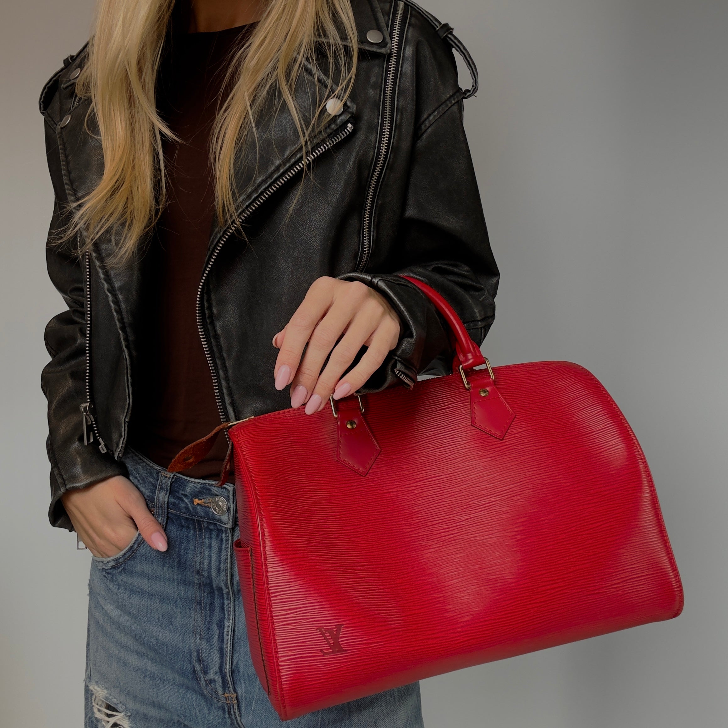 Louis Vuitton Epi Speedy 35 Red - Queen May