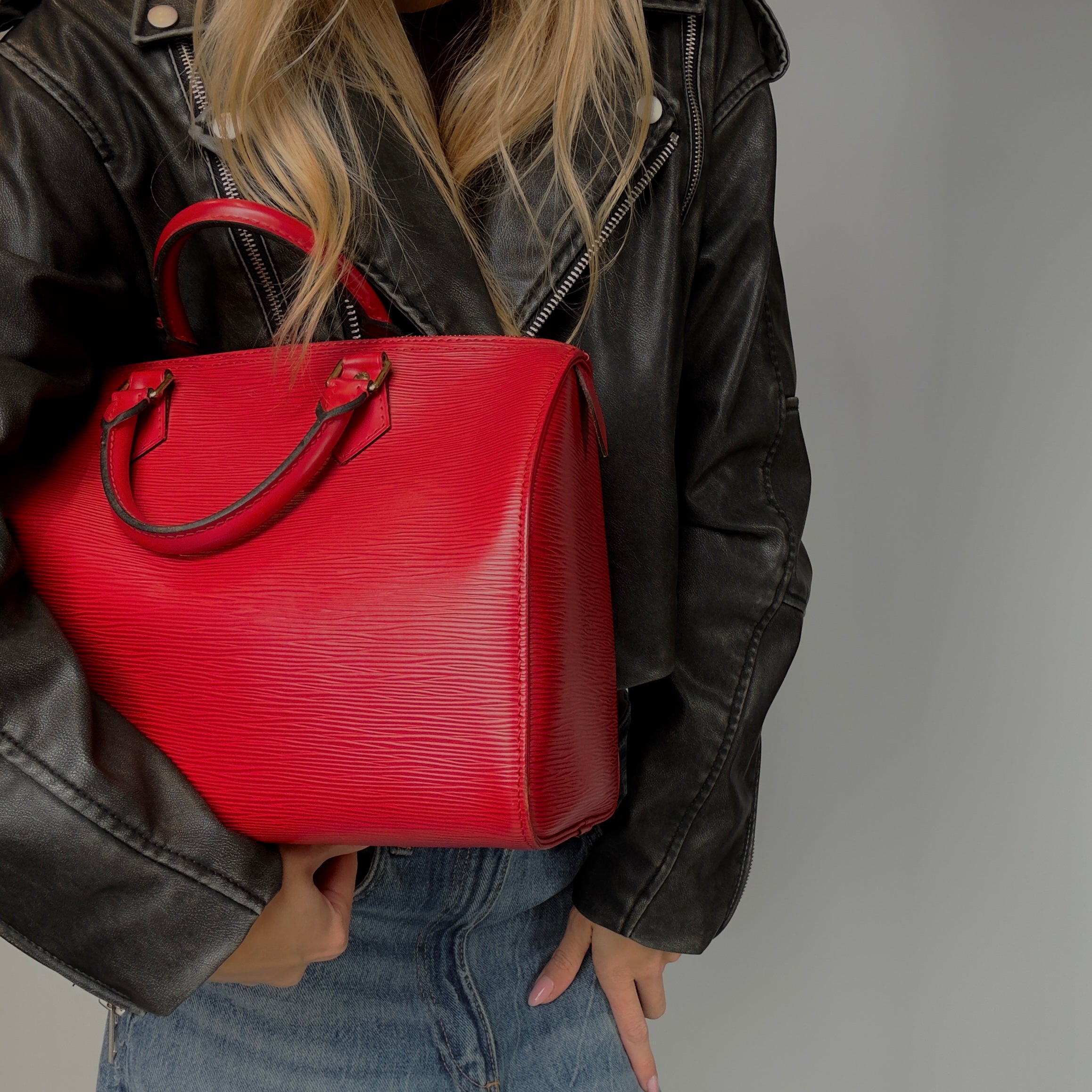 Louis Vuitton Epi Speedy 35 Red - Queen May