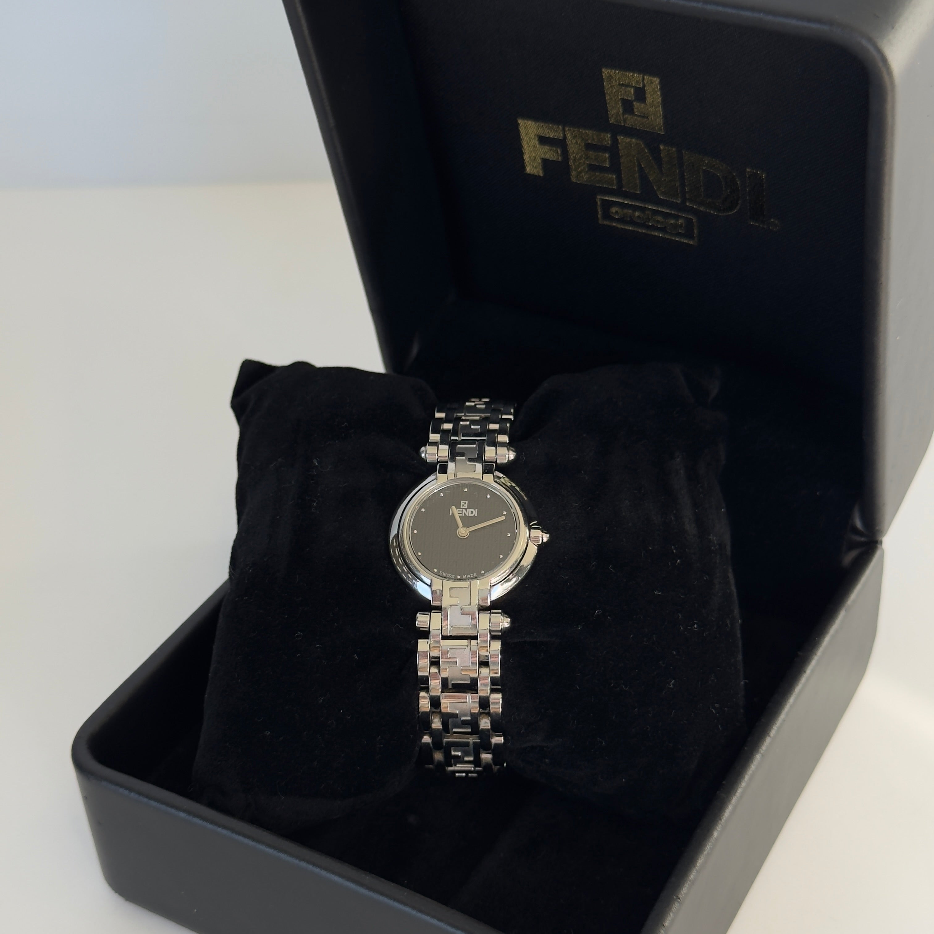 Vintage Fendi Orologi 750L Ladies' Watch with FF Zucca Dial - Queen May