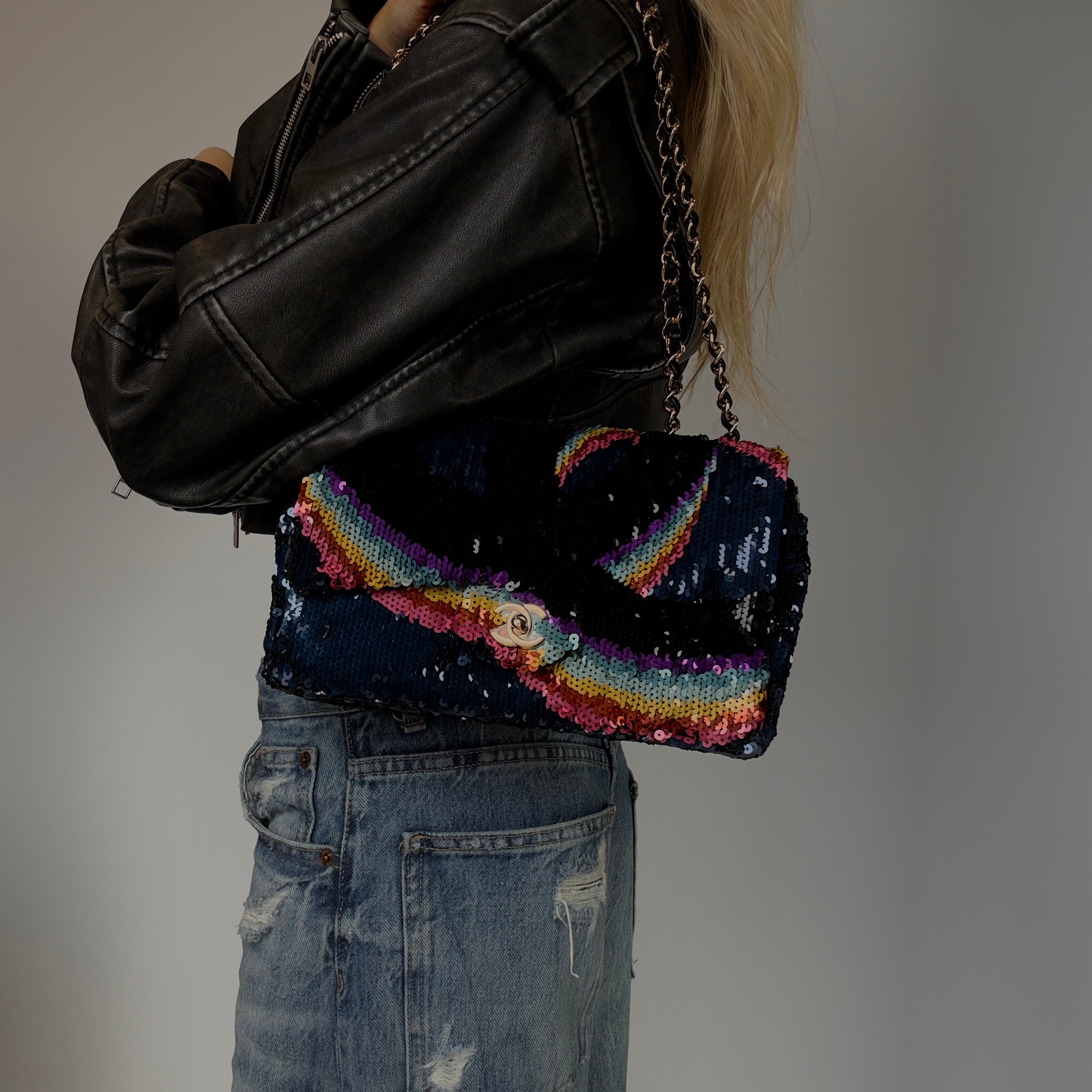 Chanel Rainbow Sequin 2021 Flap Bag - Queen May