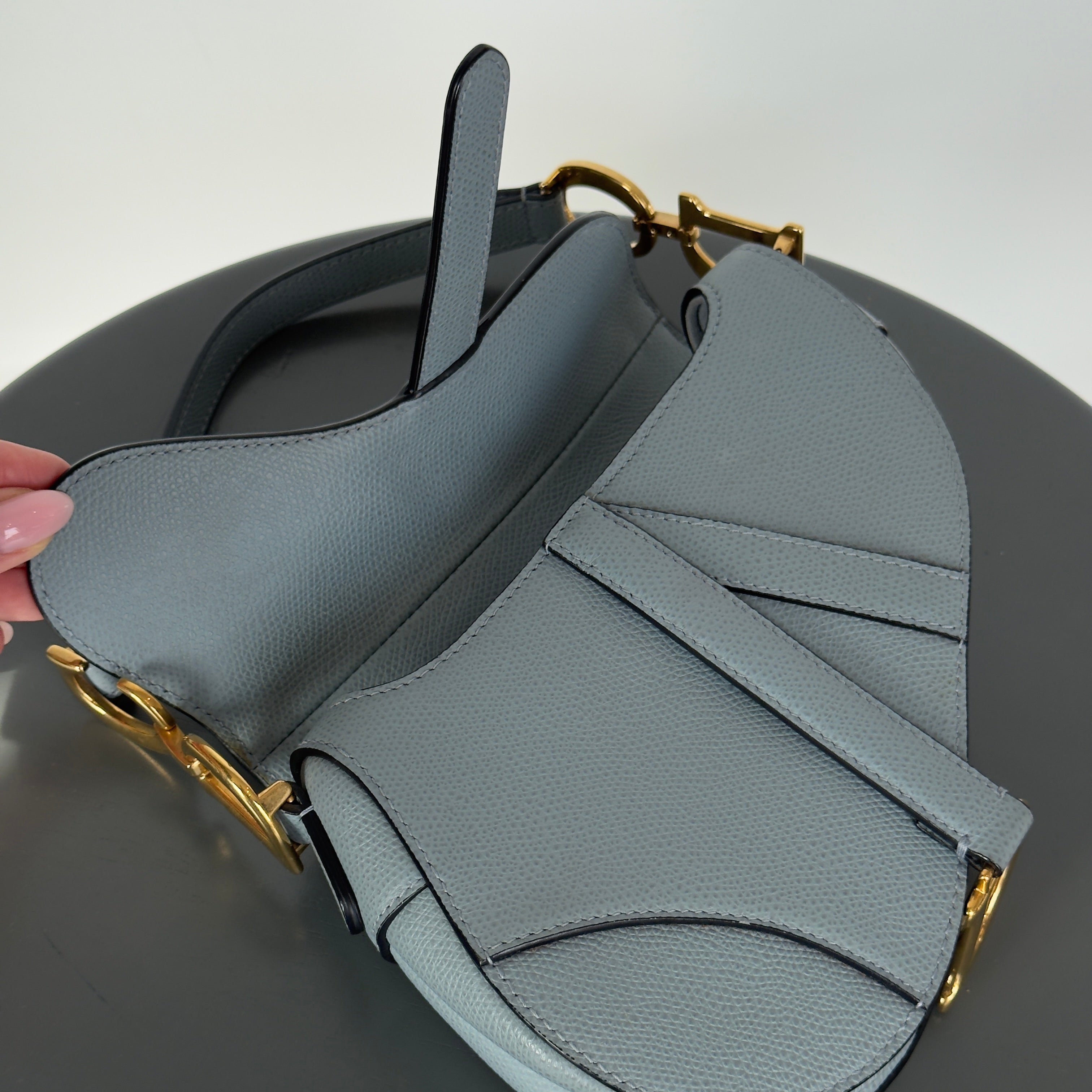 Christian Dior Leather Mini Saddle Bag - Queen May