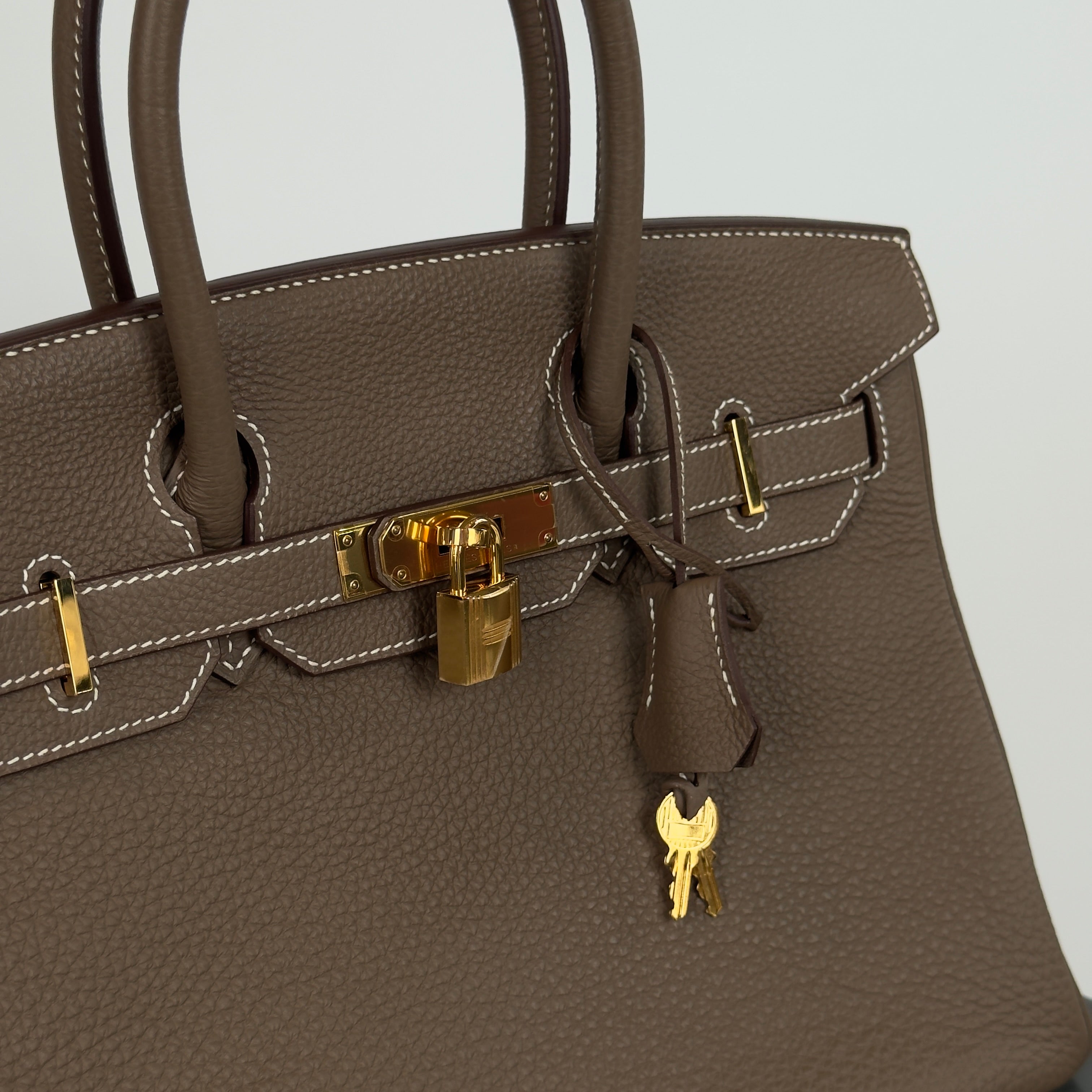 Hermes Birkin 30 Etoupe Togo Gold Gold Hardware 2013 - Queen May